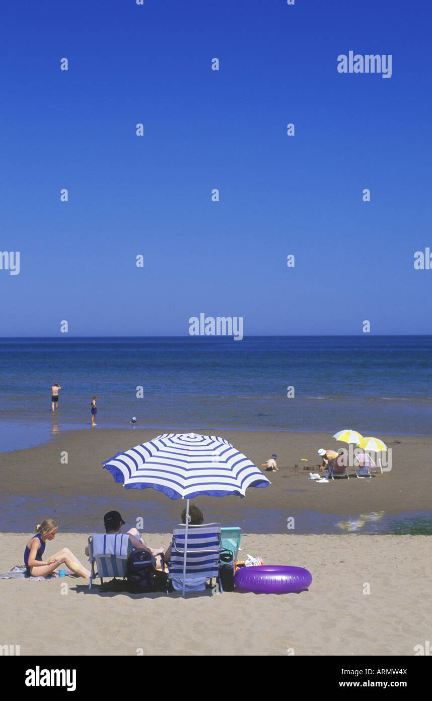 Plage sur le détroit de Northumberland à Shediac, Nouveau-Brunswick, Canada. Banque D'Images