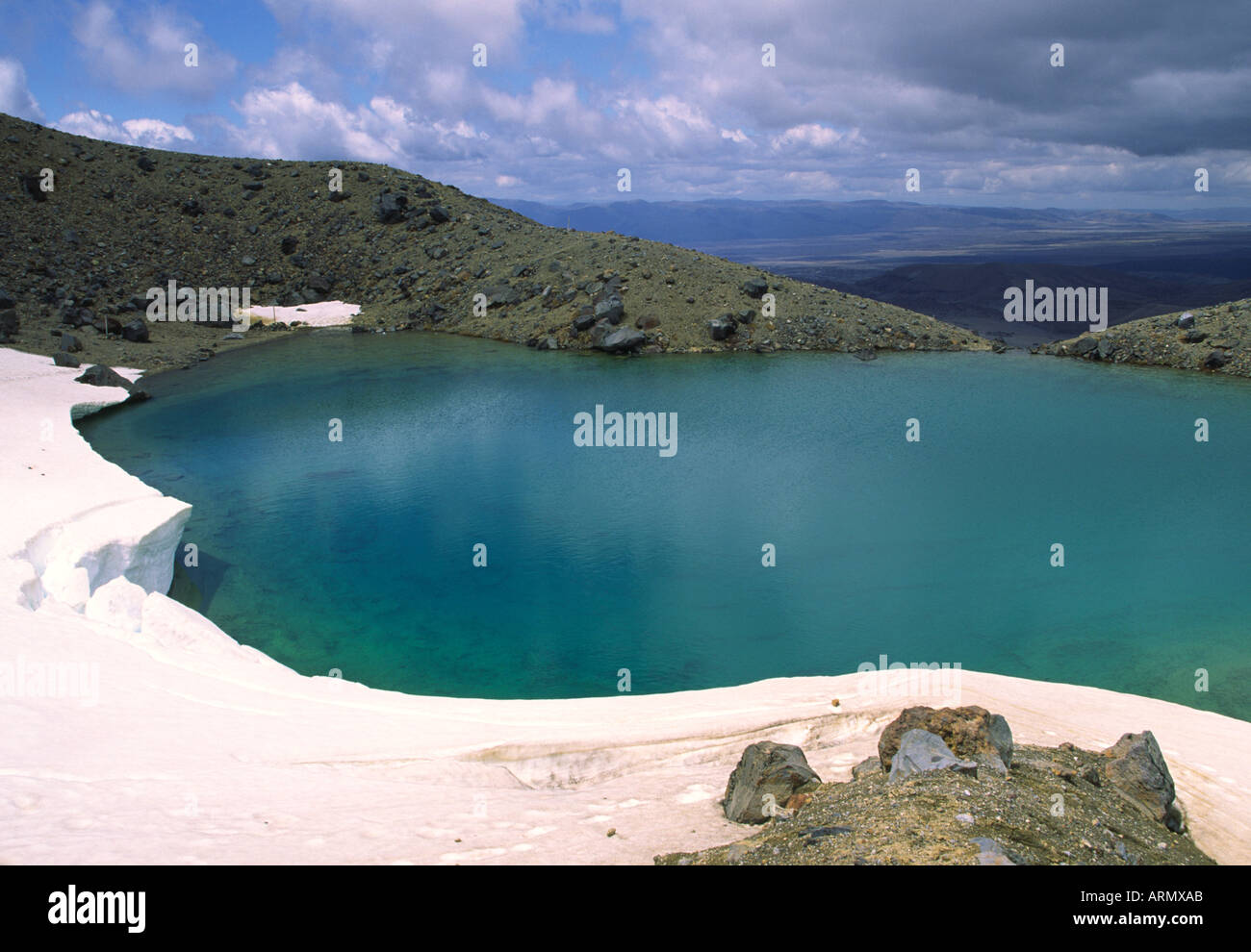 Lac glaciaire, Nouvelle-Zélande Banque D'Images