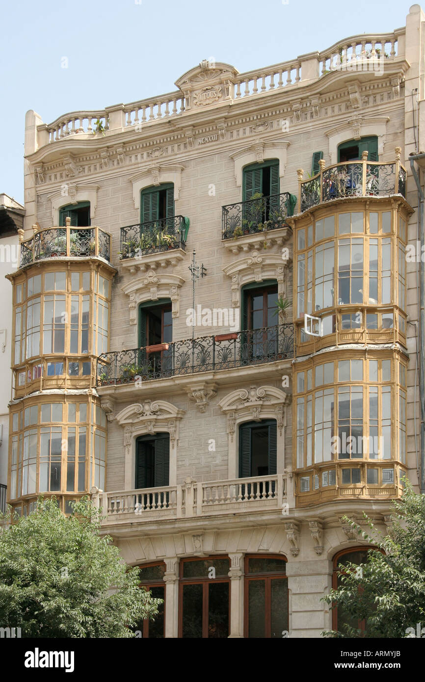 La façade de l'immeuble Palma Majorque Banque D'Images