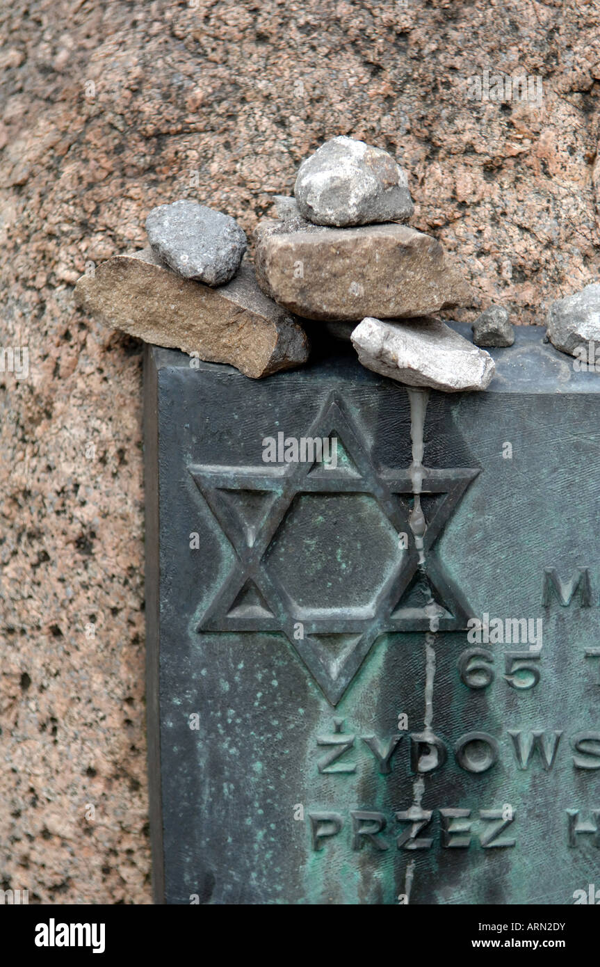 Mémorial de l'holocauste juif de Kazimierz de Cracovie, Pologne Banque D'Images