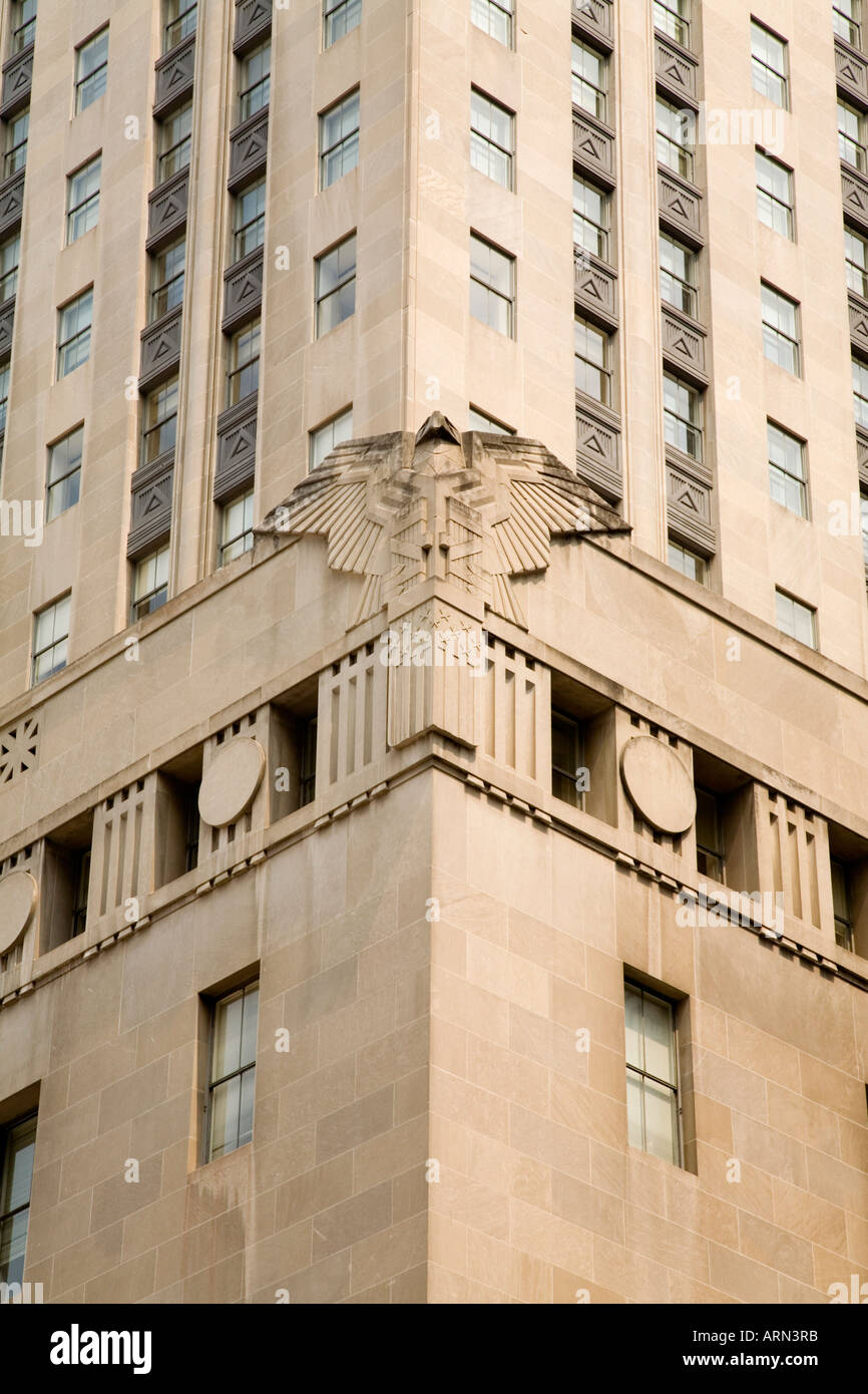 L'Office fédéral s'appuyant sur Church Street, Lower Manhattan, New York, USA. Banque D'Images