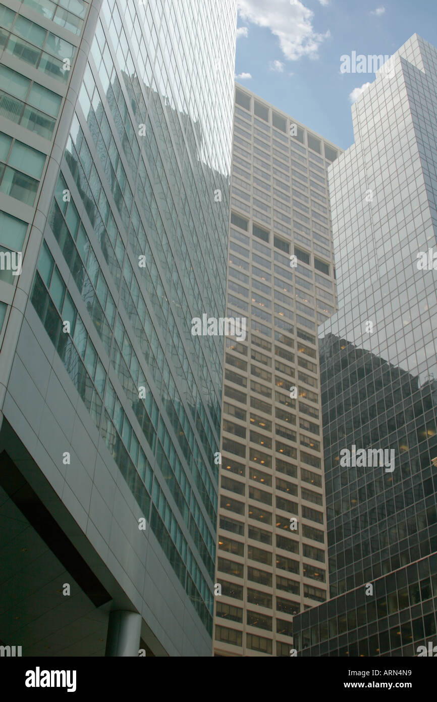 Angles de gratte-ciel à New York's Citicorp Center. Banque D'Images