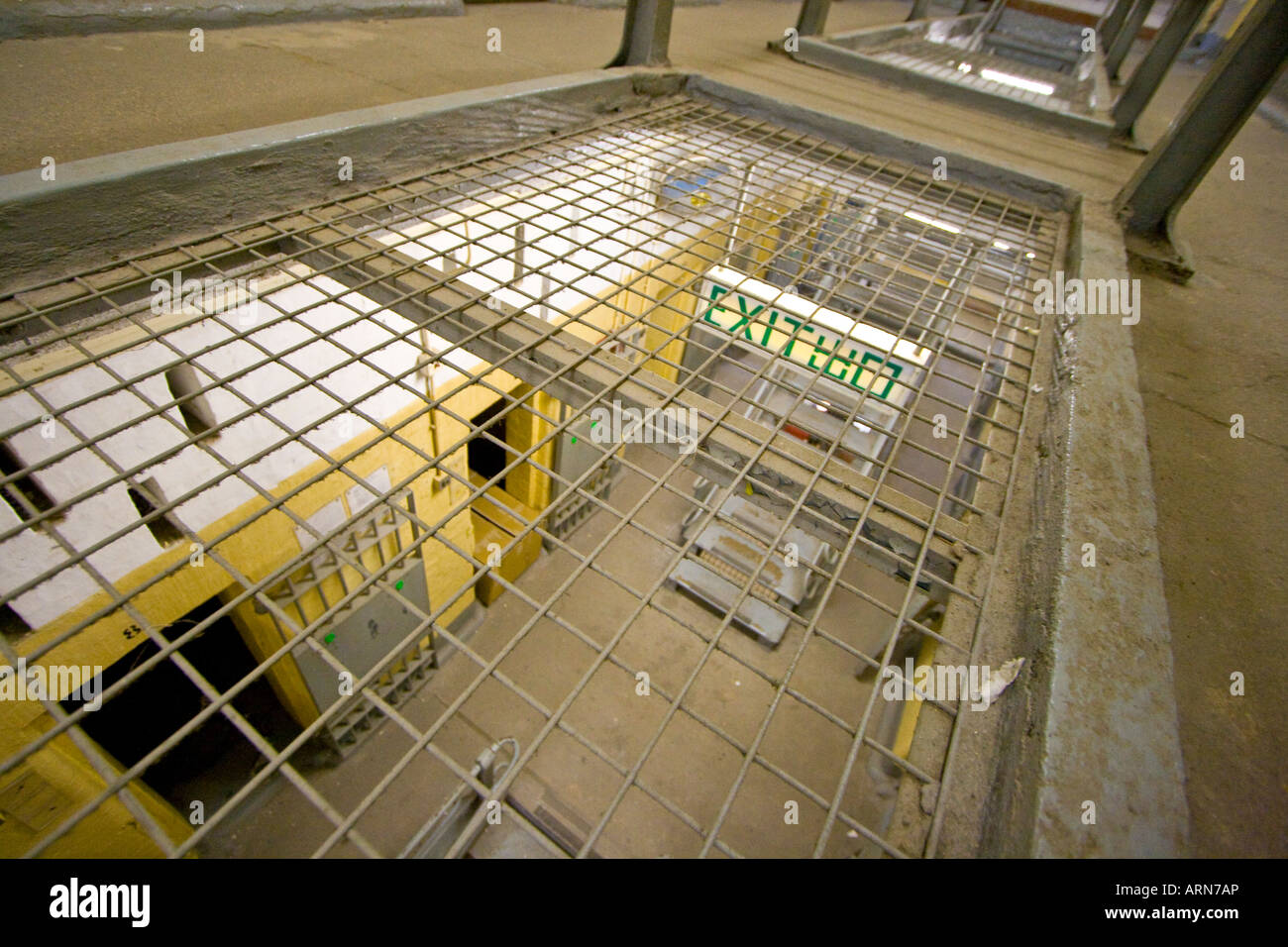 Bloc cellulaire et cellules dans la prison de Victoria Hong Kong Banque D'Images