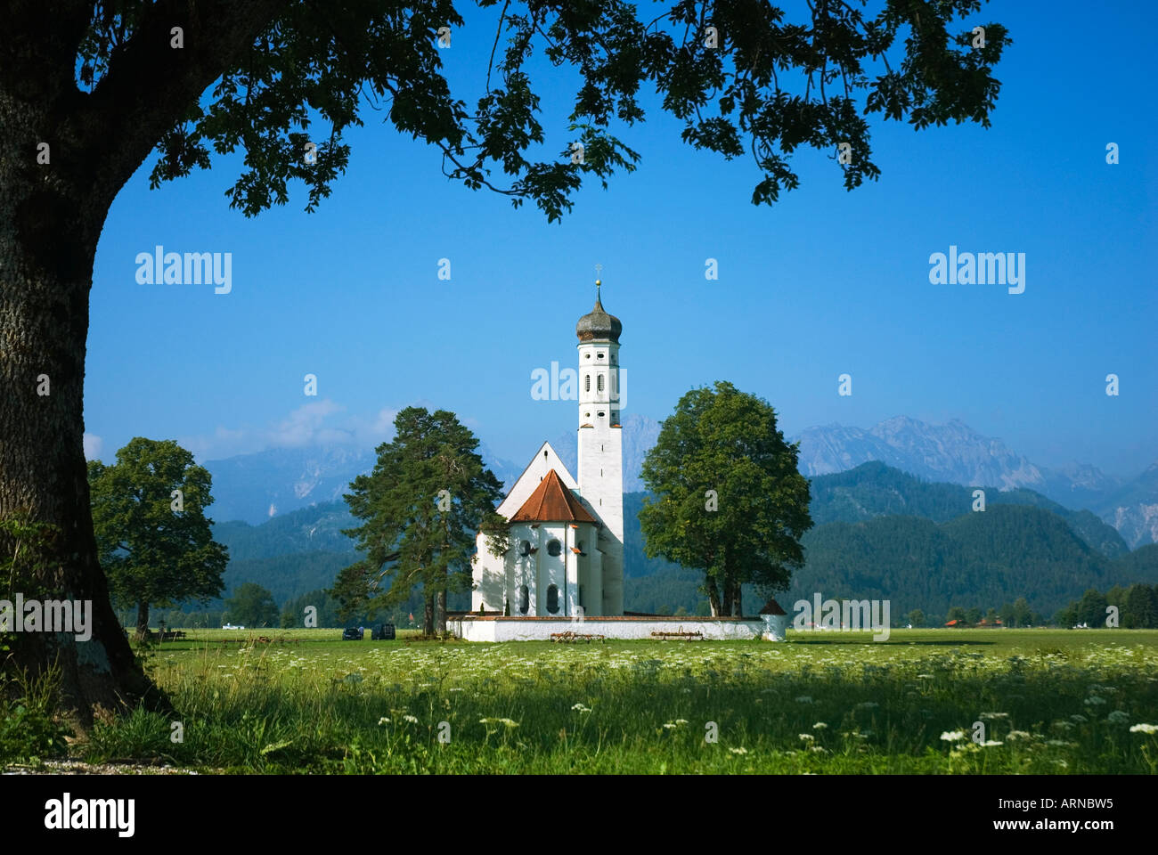 L'église de pèlerinage Saint Coloman près de Schwangau, Bavière, Allemagne Banque D'Images