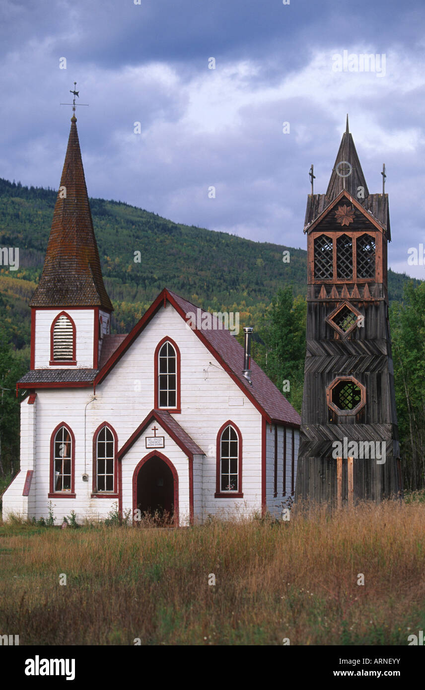 La région de la rivière Skeena à Kitwanga (Gitwangak) Angican, St Paul's Church, British Columbia, Canada. Banque D'Images