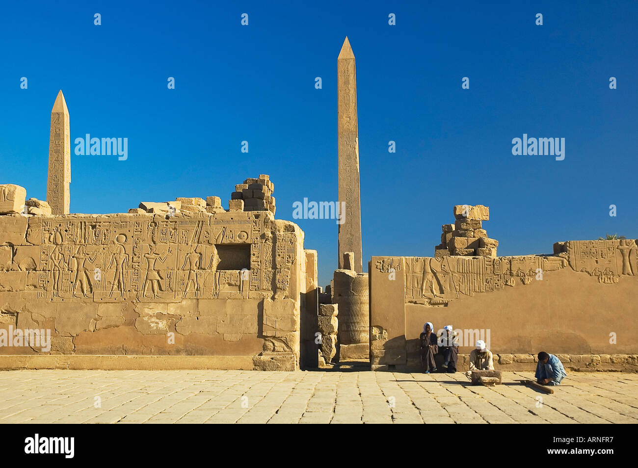 Les obélisques sur le site archéologique de Louxor, Nubie, Egypte, Afrique du Nord, Afrique Banque D'Images