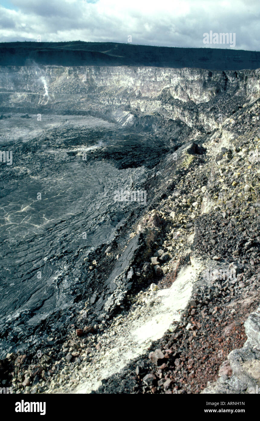 HI Hawaii Volcanoes National Park Big Island Kilauea Caldera cratère cratère volcanique Banque D'Images