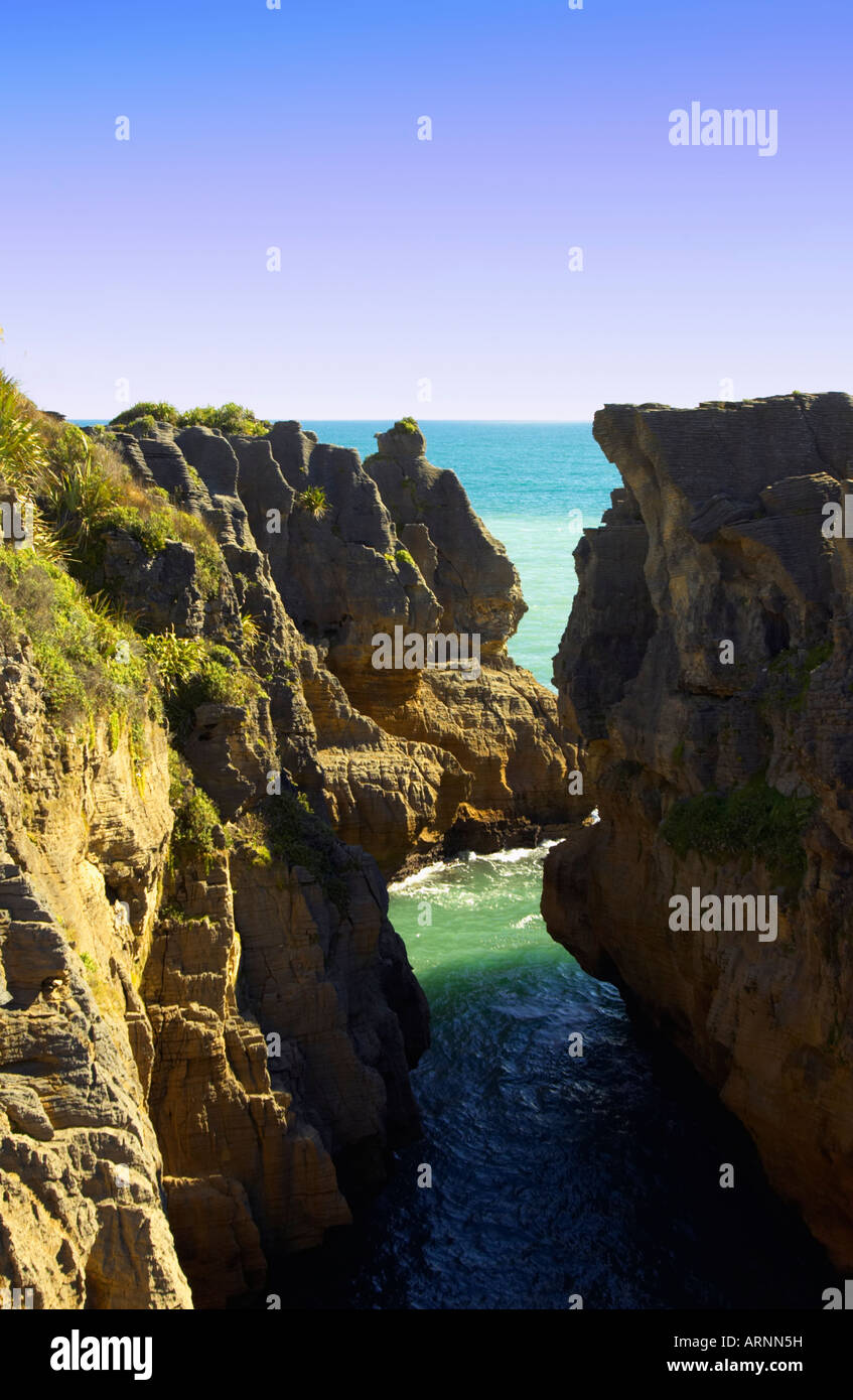 Pancake Rocks Punakaiki Nouvelle-zélande Banque D'Images