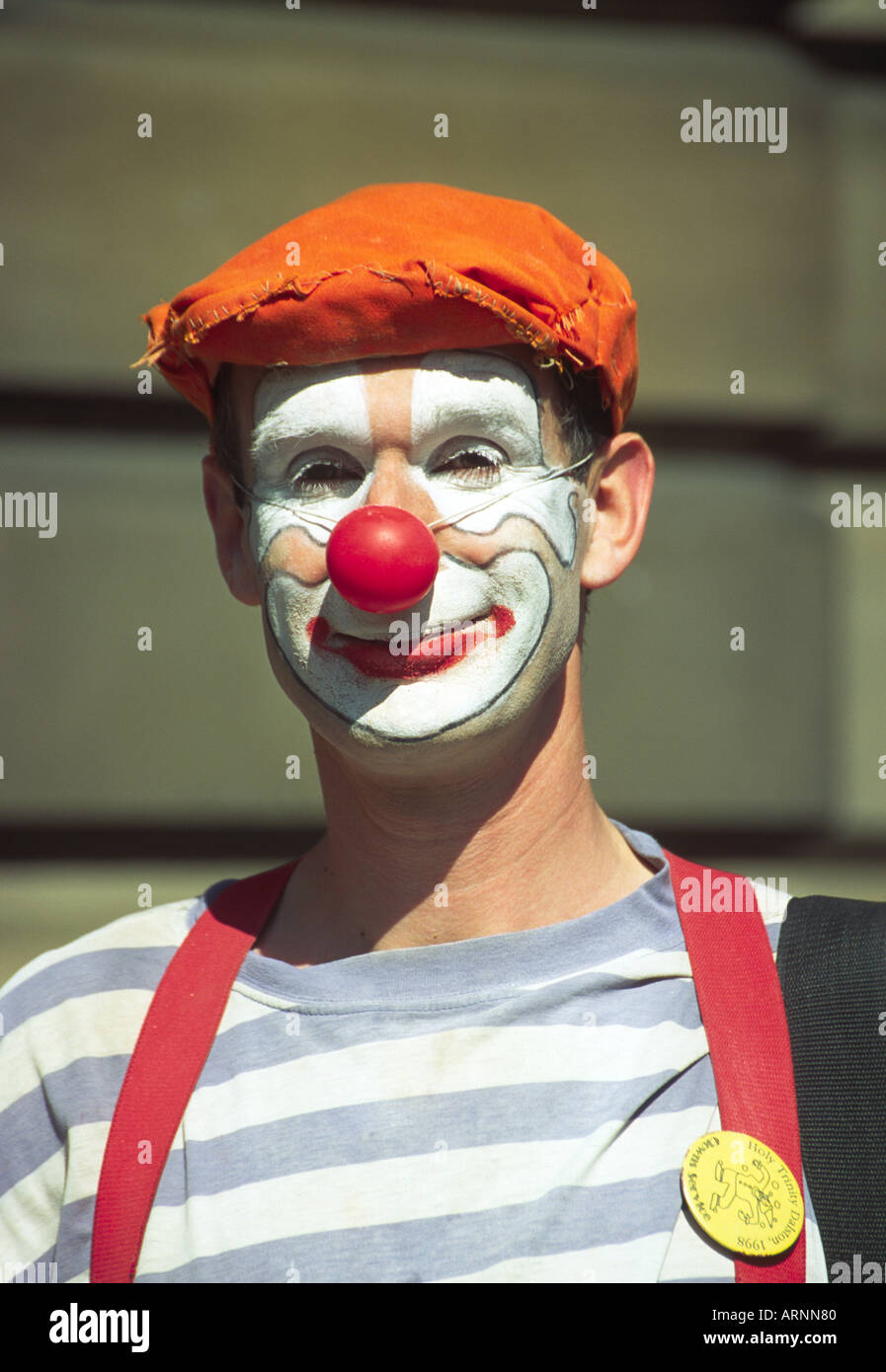 Beano le clown. Fringe Festival d'Édimbourg, Écosse, Royaume-Uni. Banque D'Images