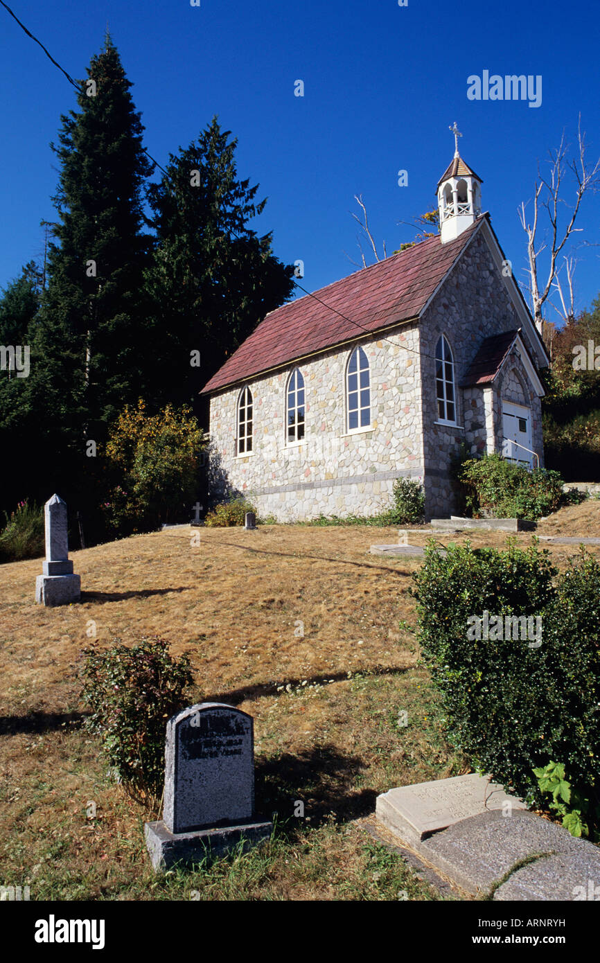 L'église catholique Saint Paul sur l'île Saltspring à Fulford Harbour, British Columbia, Canada. Banque D'Images