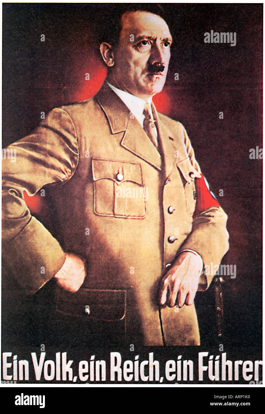 Hitler, ein Volk, Ein Reich, Ein Fuhrer, 1939 affiche du chancelier allemand Banque D'Images