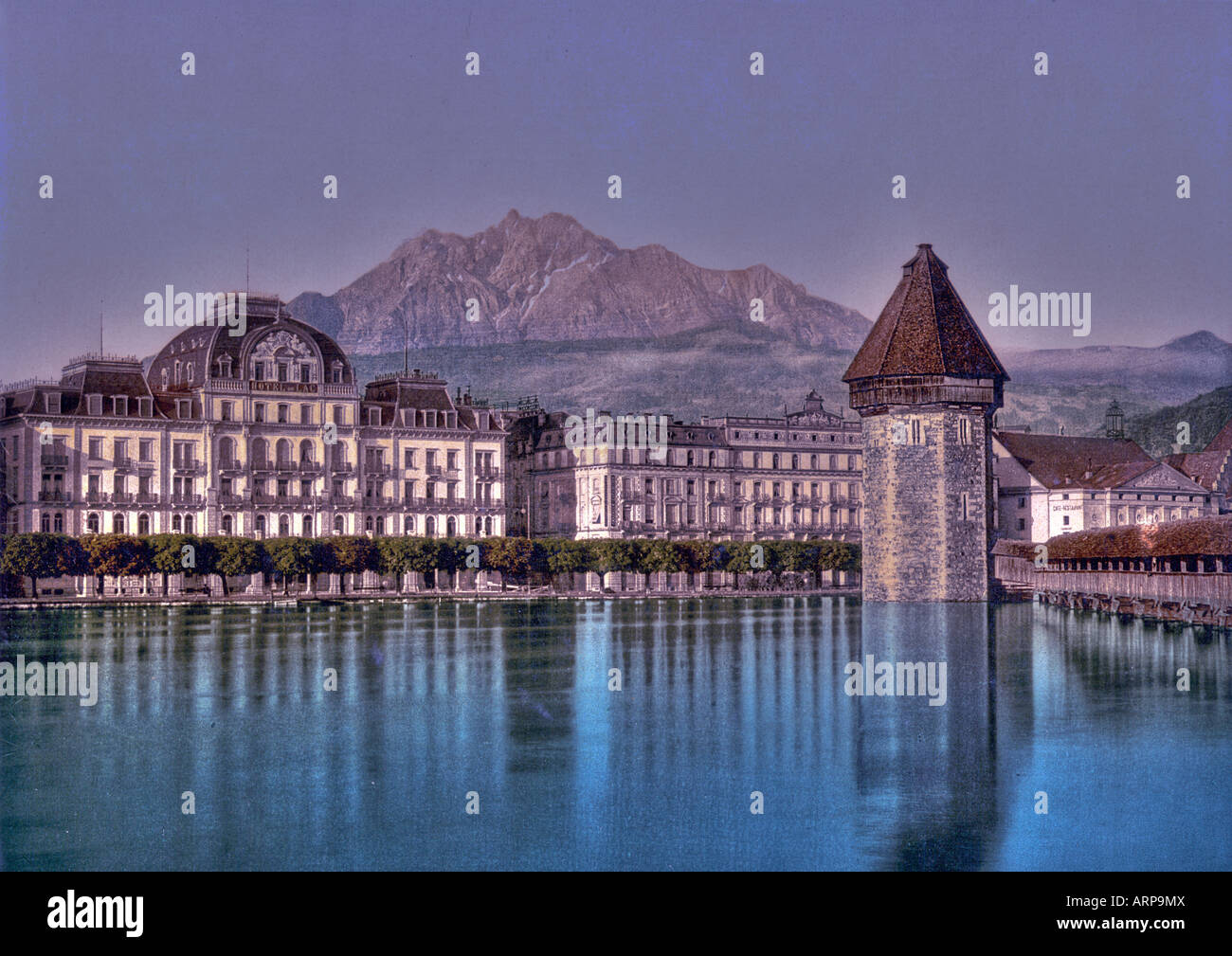 Lucerne, l'Hotel du Lac, Pilatus, Suisse Banque D'Images