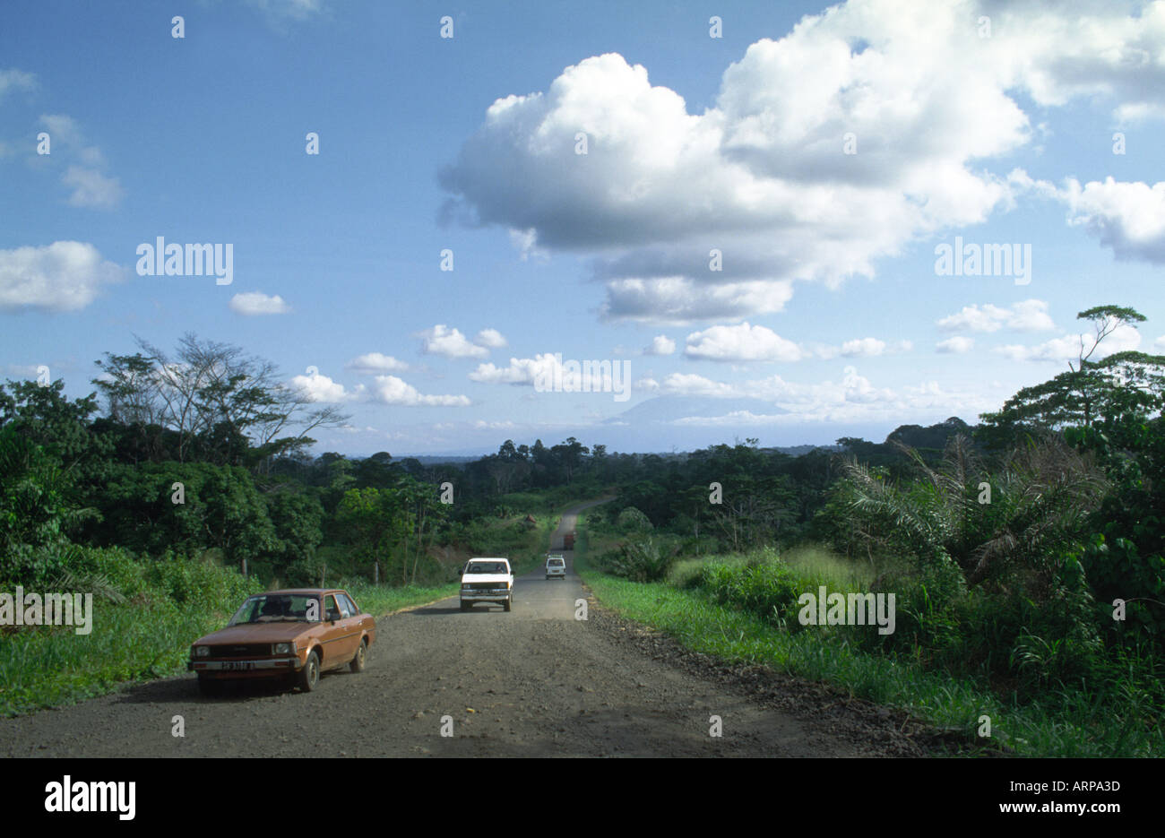 Road près du Mont Cameroun Afrique de l'Ouest Banque D'Images