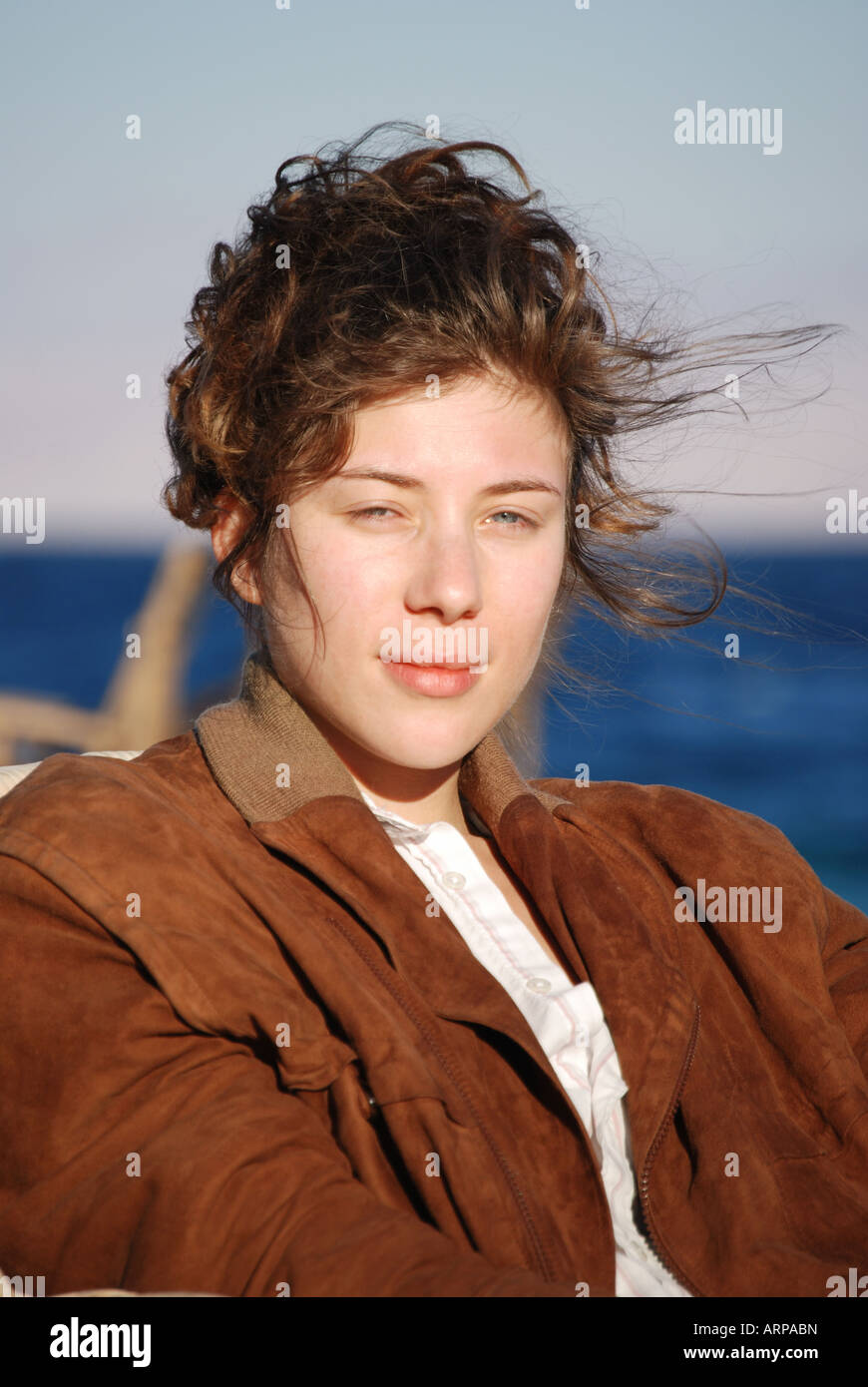 Portrait de jeune femme, Nuweiba, péninsule du Sinaï, Égypte Banque D'Images