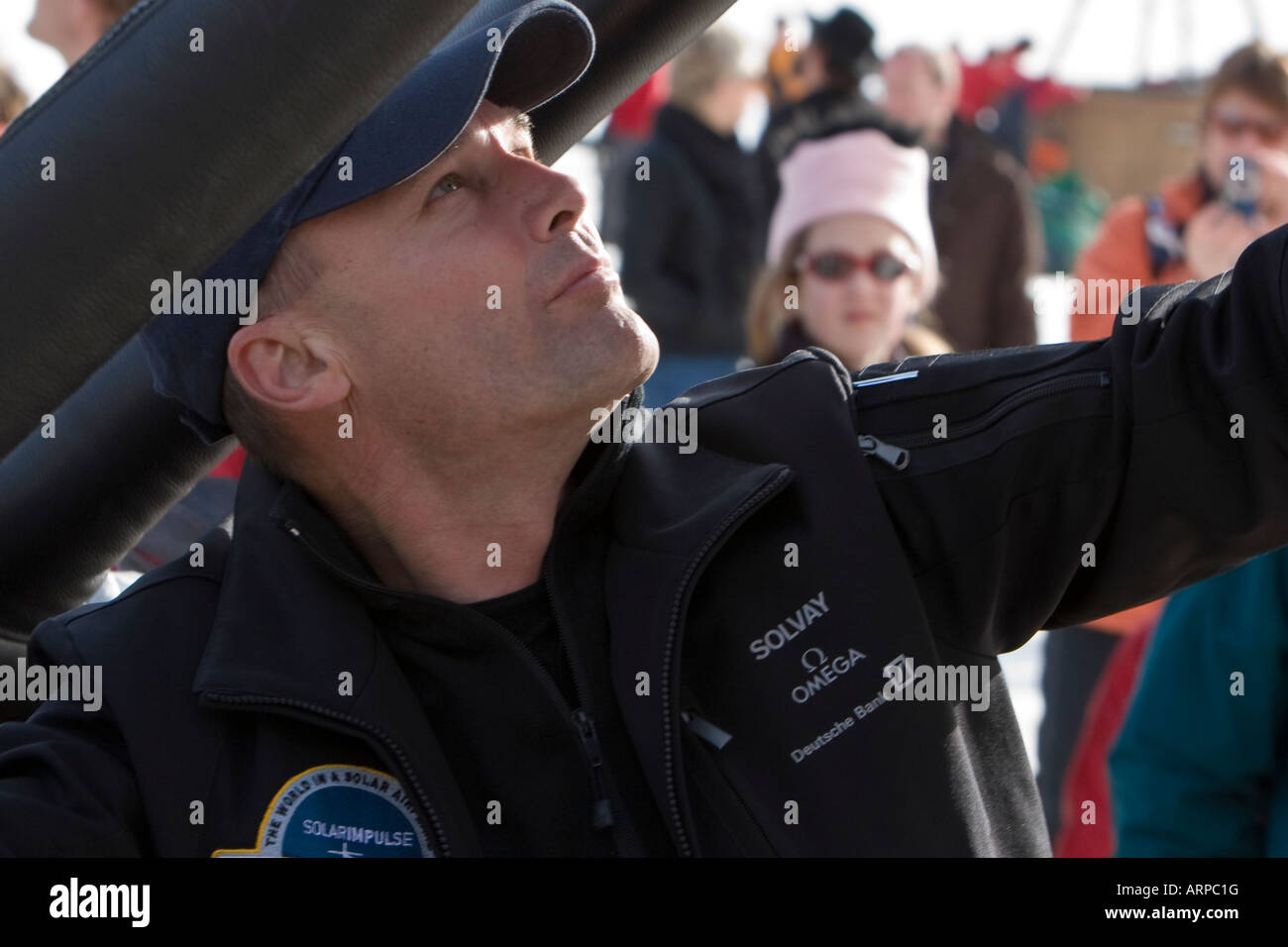 Festival de montgolfières à Château d oex. Bertrand Piccard Banque D'Images