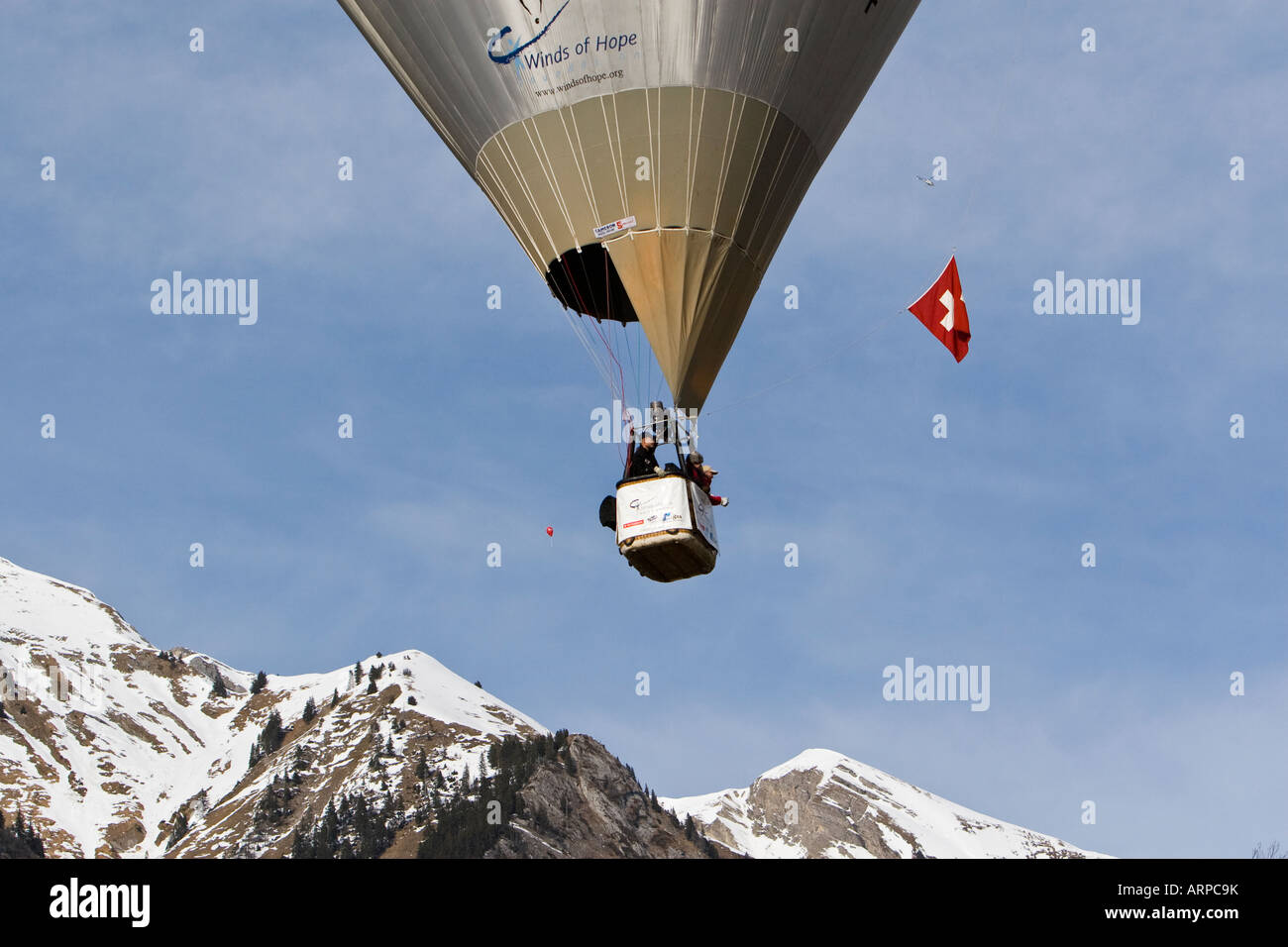 Festival de montgolfières à Château d oex Banque D'Images