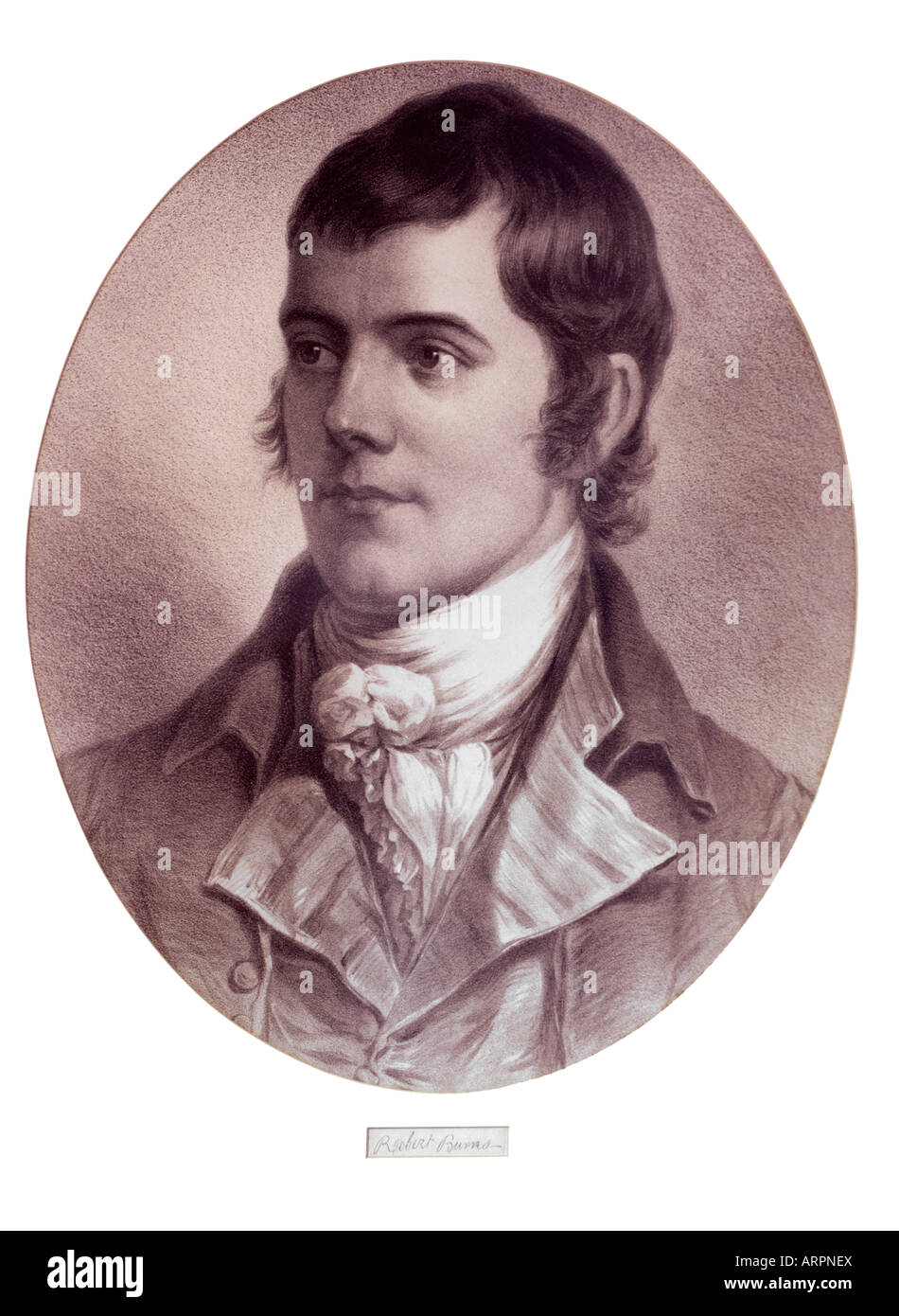Portrait de Robbie Burns, le poète national d'Écosse Banque D'Images