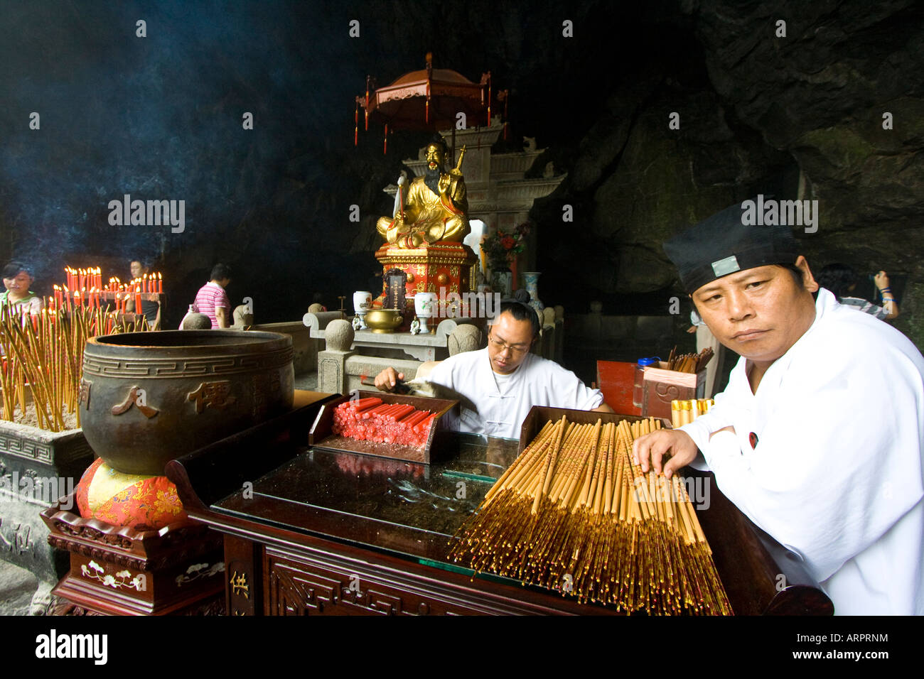 Grotte ou immortels Xianren Dong Chine Lushan Banque D'Images