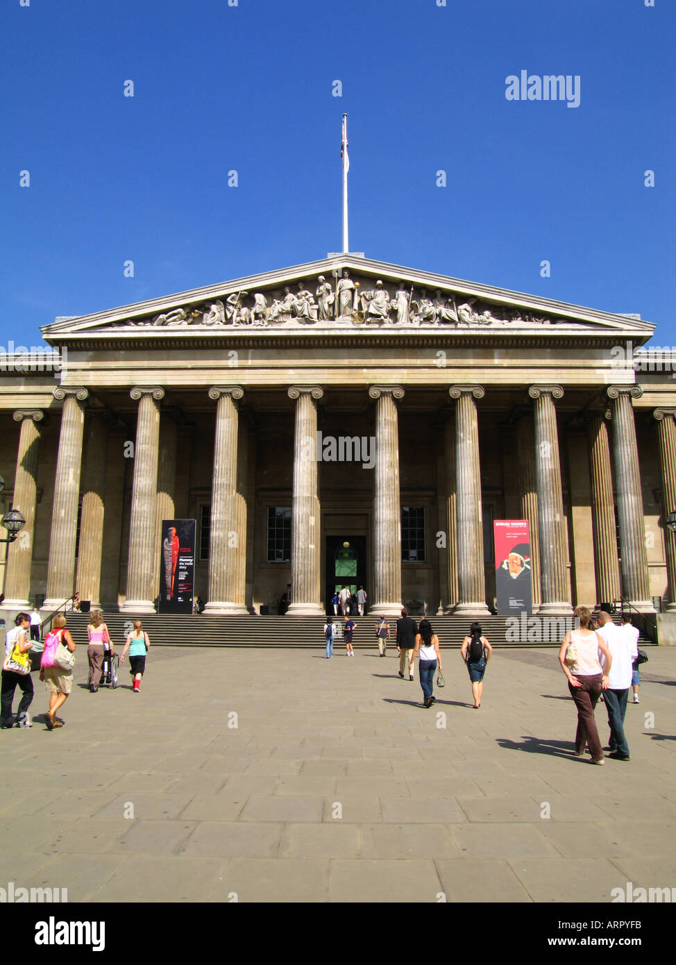 Entrée principale du centre de Londres British Museum Londres Angleterre Grande-bretagne Royaume-Uni Europe Banque D'Images