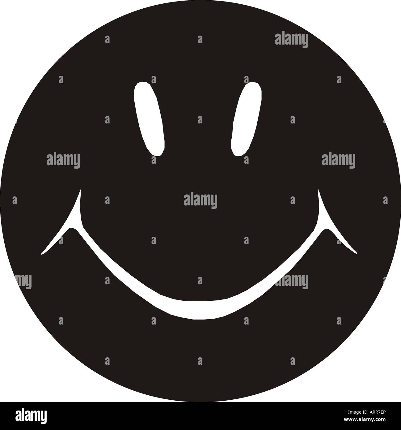 Dessin animé smiley généré par ordinateur Banque D'Images