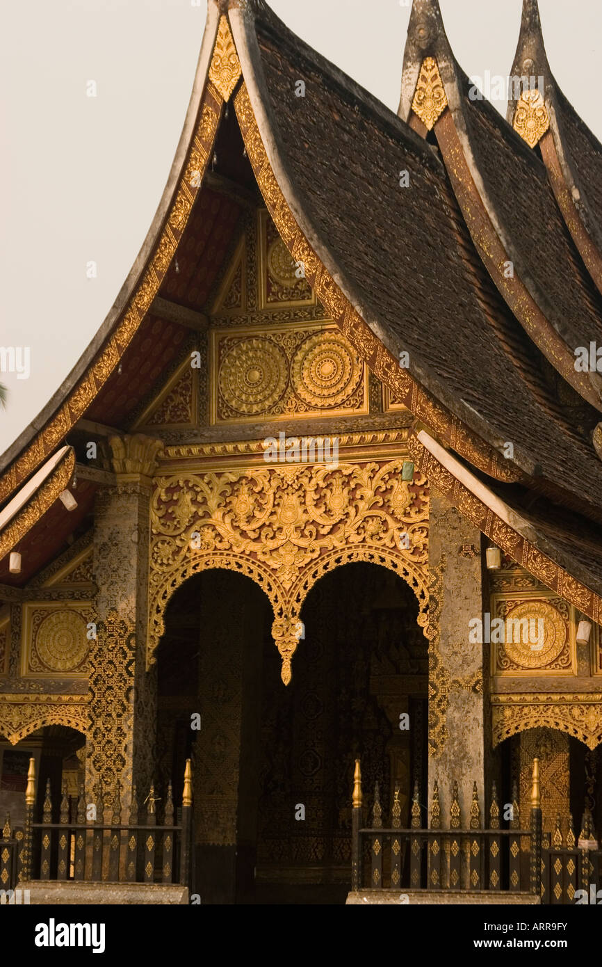 Wat Xieng Thong Luang Prabang au Laos Banque D'Images