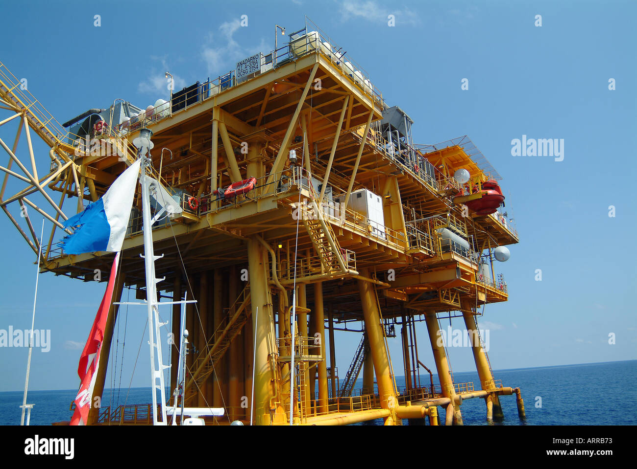 Oil derrick dans le golfe du Mexique Banque D'Images