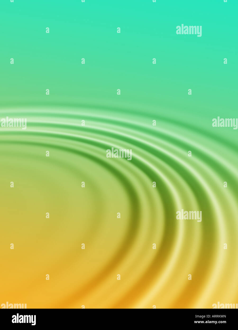 Ondulation de l'eau résumé image d'un coucher du soleil doré de rebondir sur un océan vert Banque D'Images