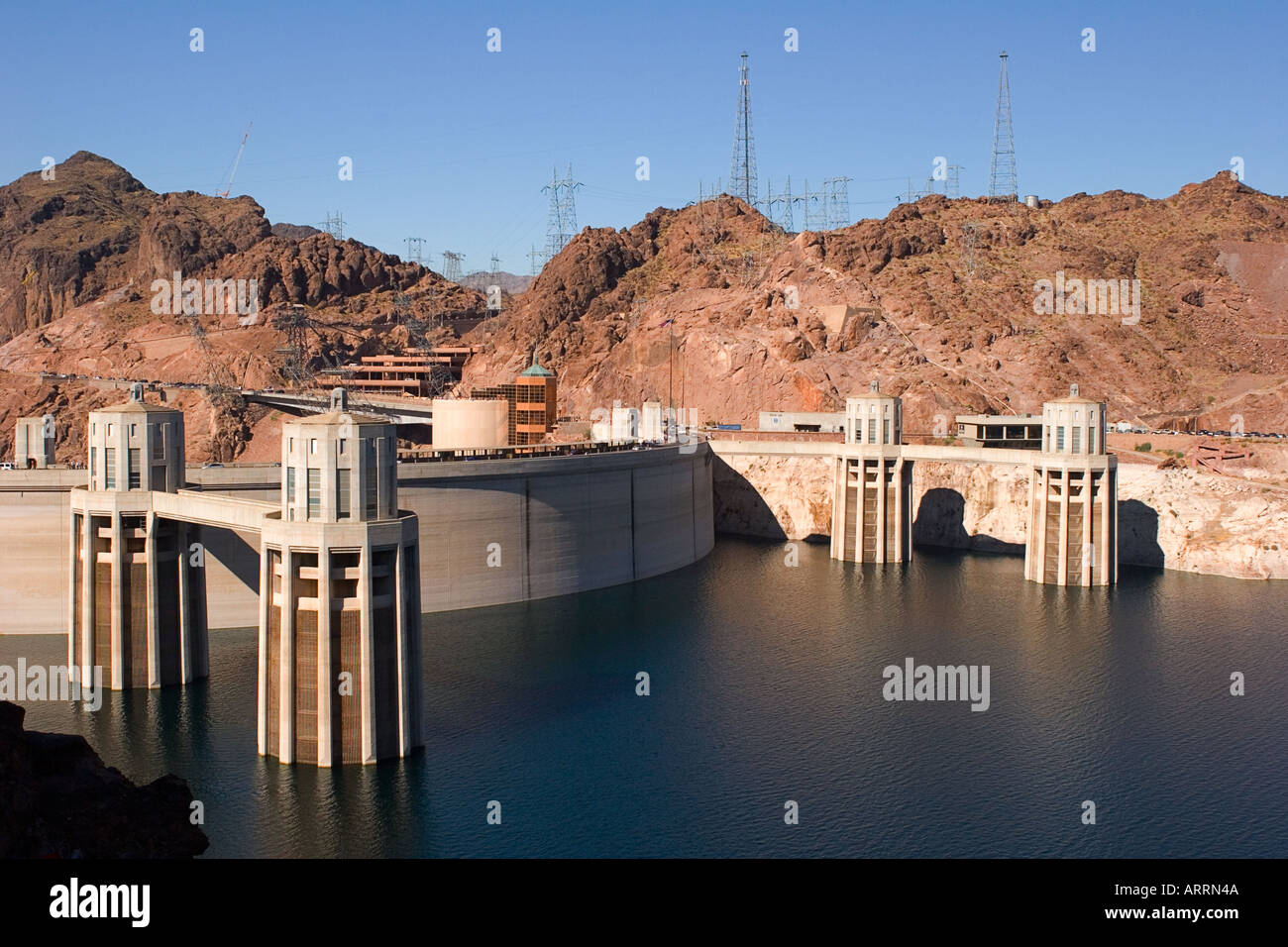 Le Barrage Hoover, du lac Mead Banque D'Images