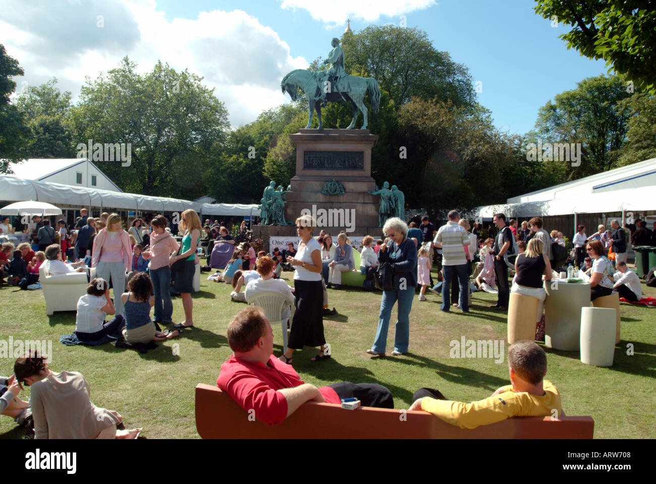 Festival du livre d'Édimbourg Charlotte Square Banque D'Images
