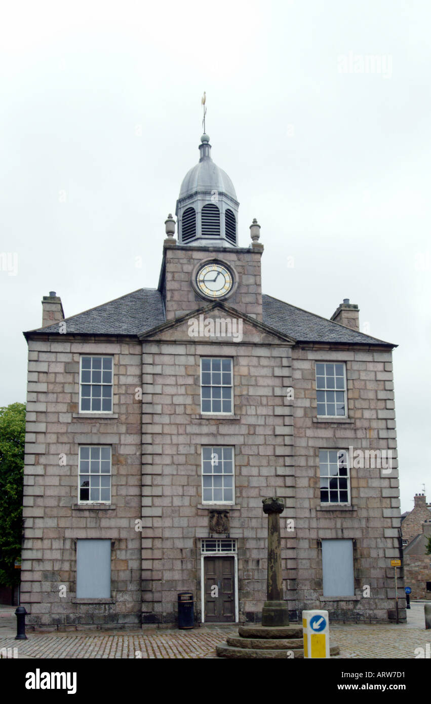 Maison de ville dans le vieux Aberdeen Scotland Banque D'Images