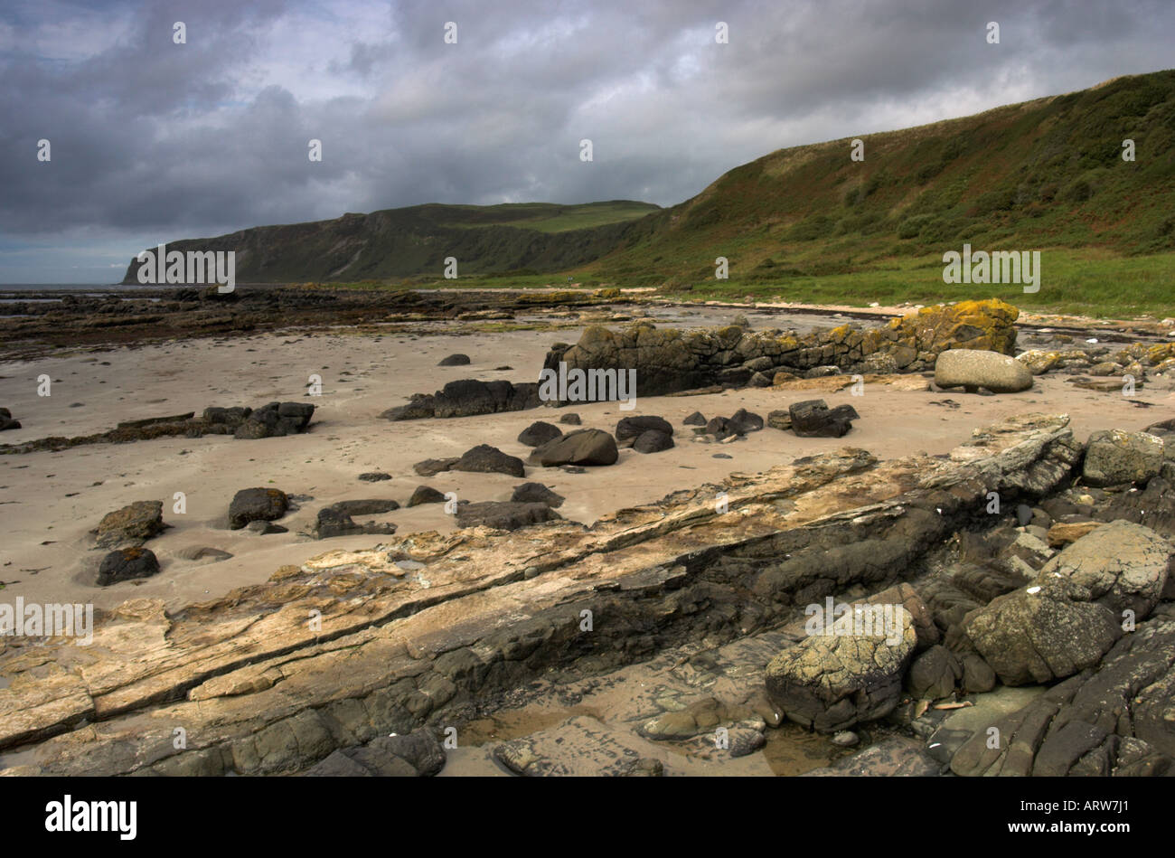 Photo de paysage de la côte et la plage de Kildonan sur l'île d'Arran Banque D'Images