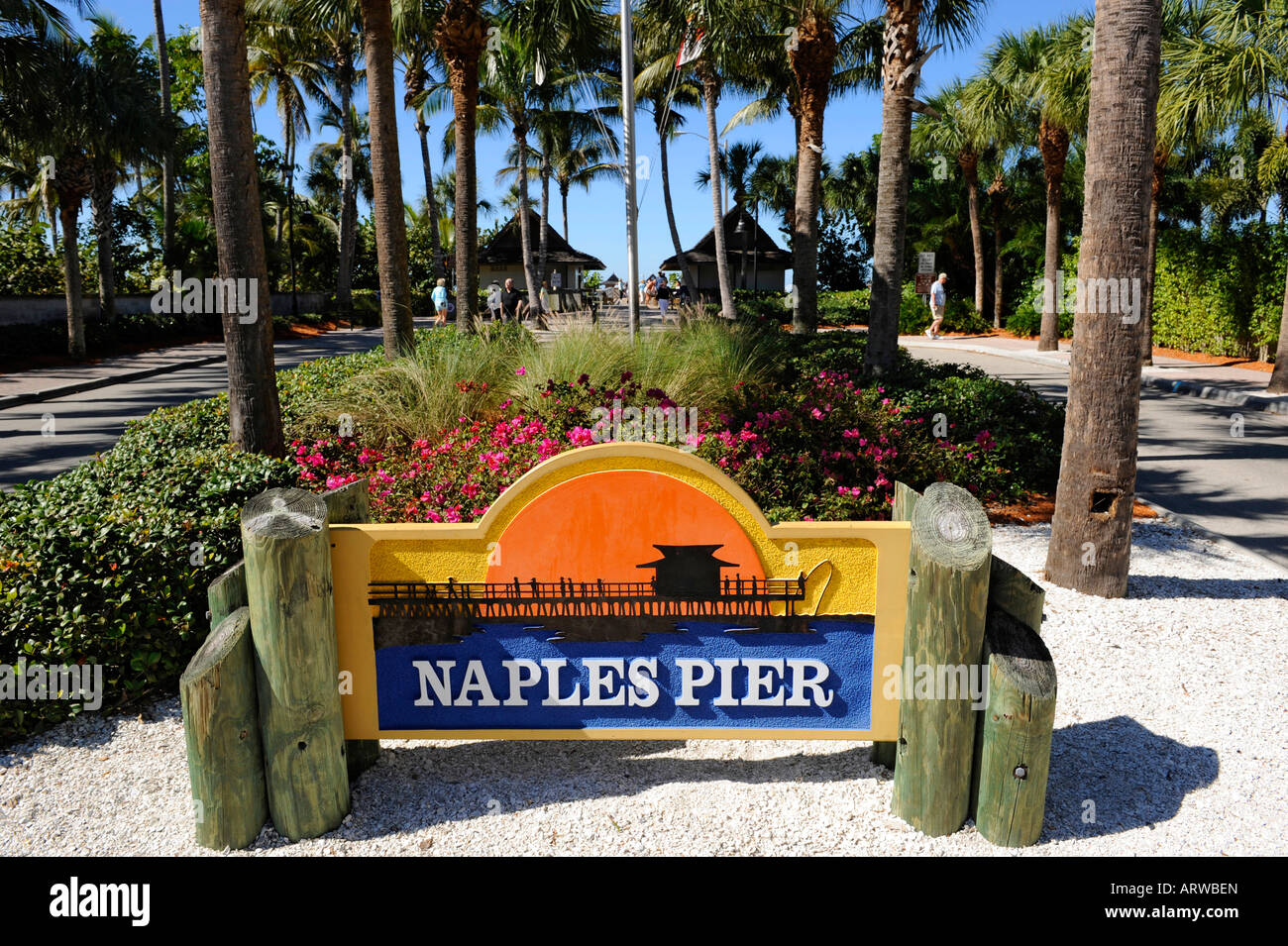 La célèbre jetée de Naples Florida Banque D'Images