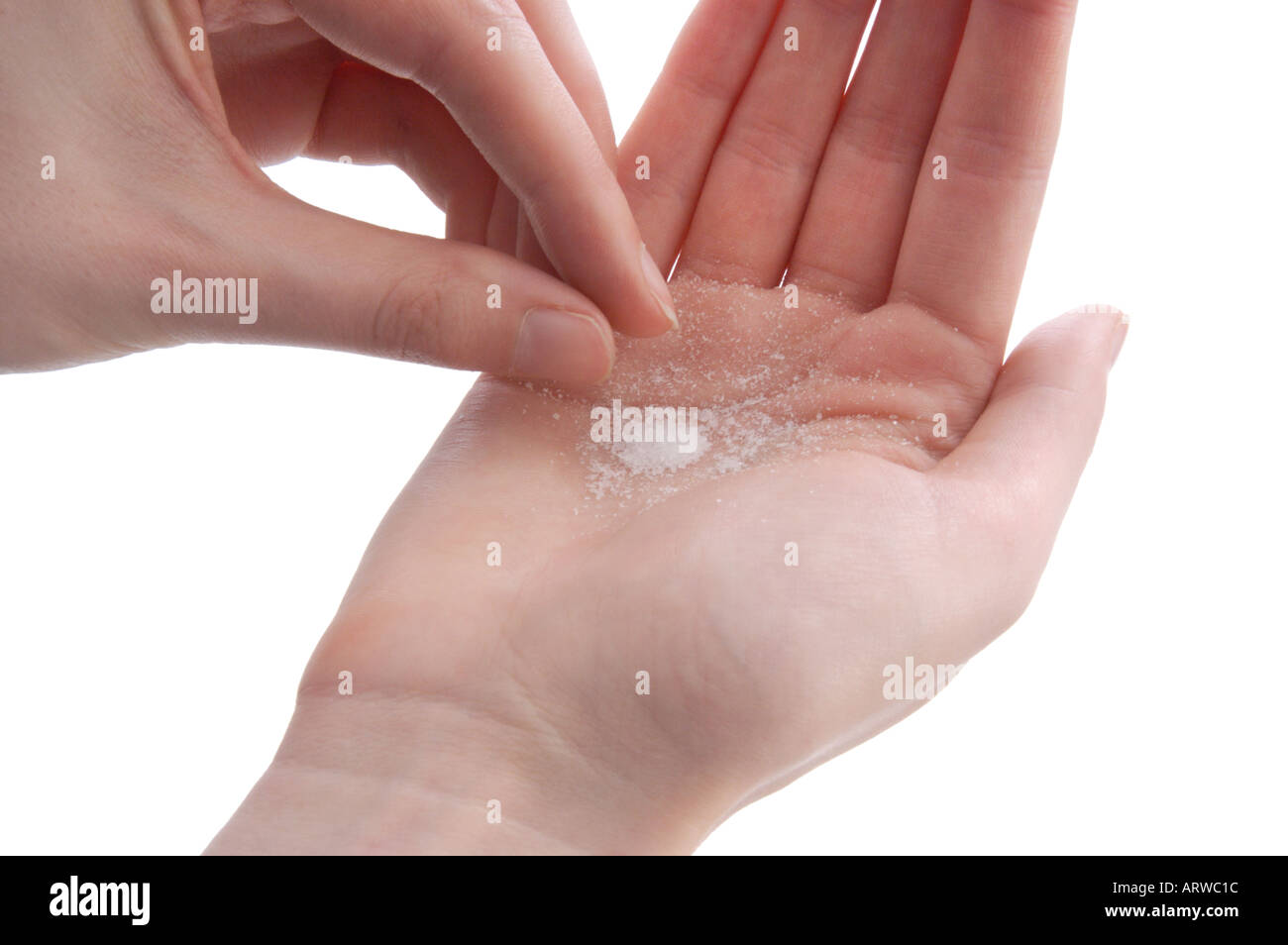 Prendre avec une pincée de sel Photo Stock - Alamy