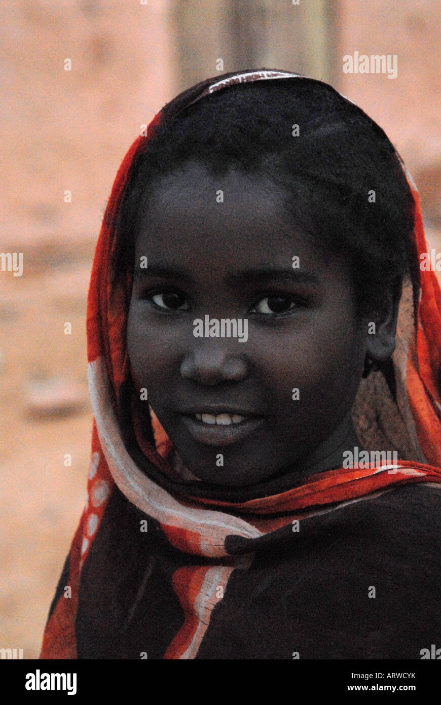 La Mauritanie Black girl Banque D'Images