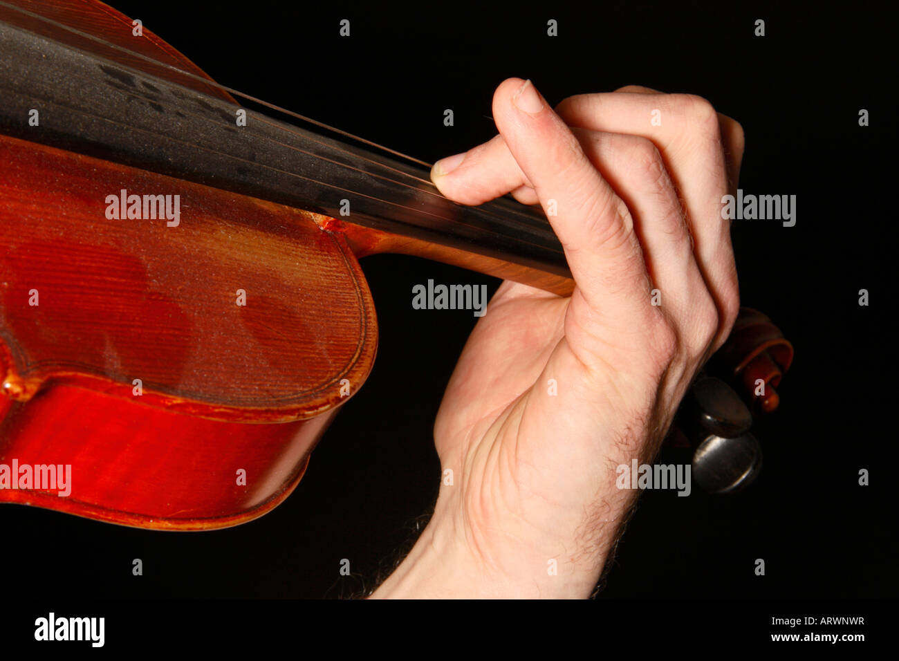 Jouait du violon. Banque D'Images