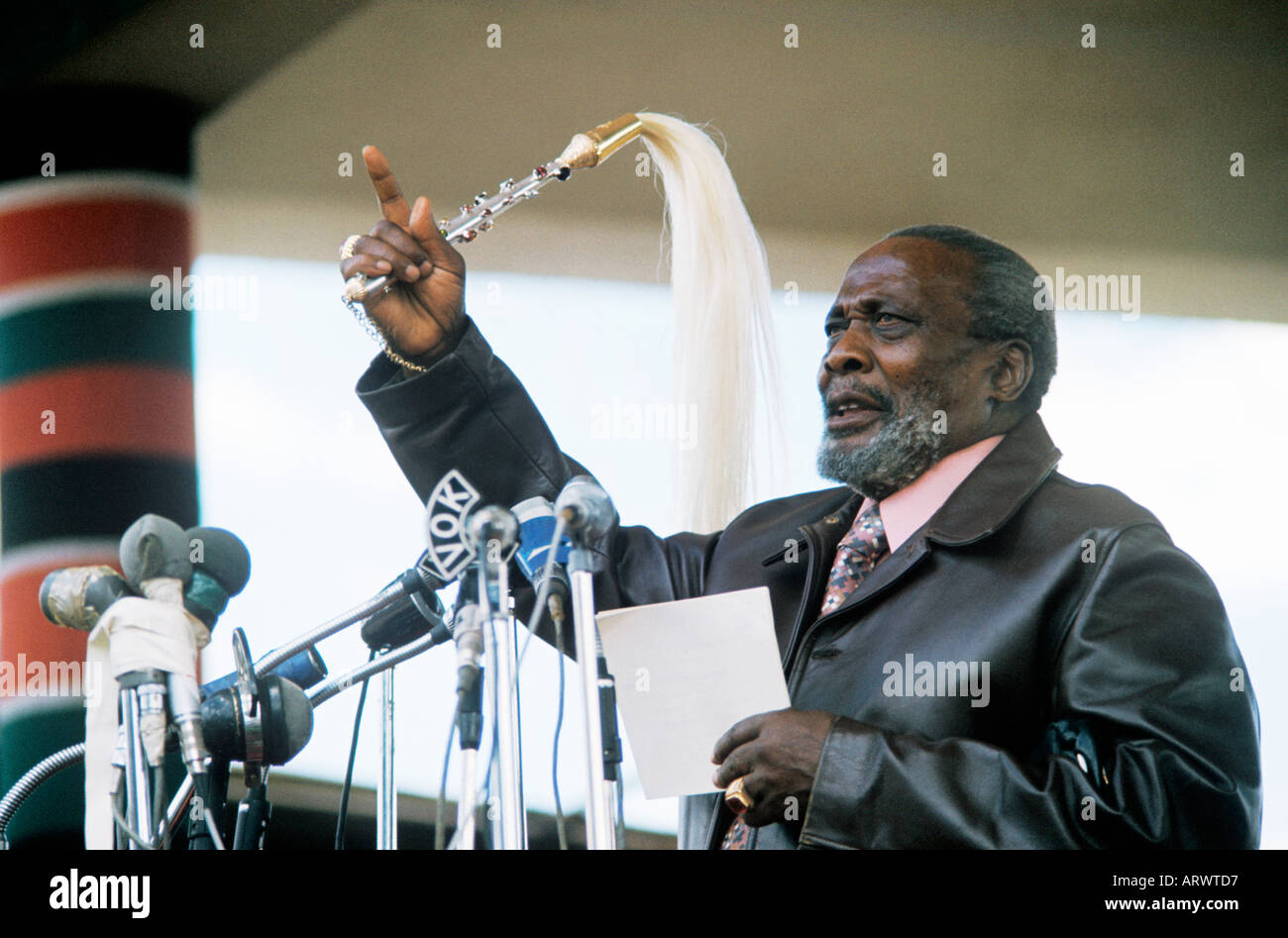 Jomo Kenyatta, un orateur habile, conduit à l'indépendance du Kenya en 1963 et a été le président du pays jusqu'à sa mort en 1978 Banque D'Images