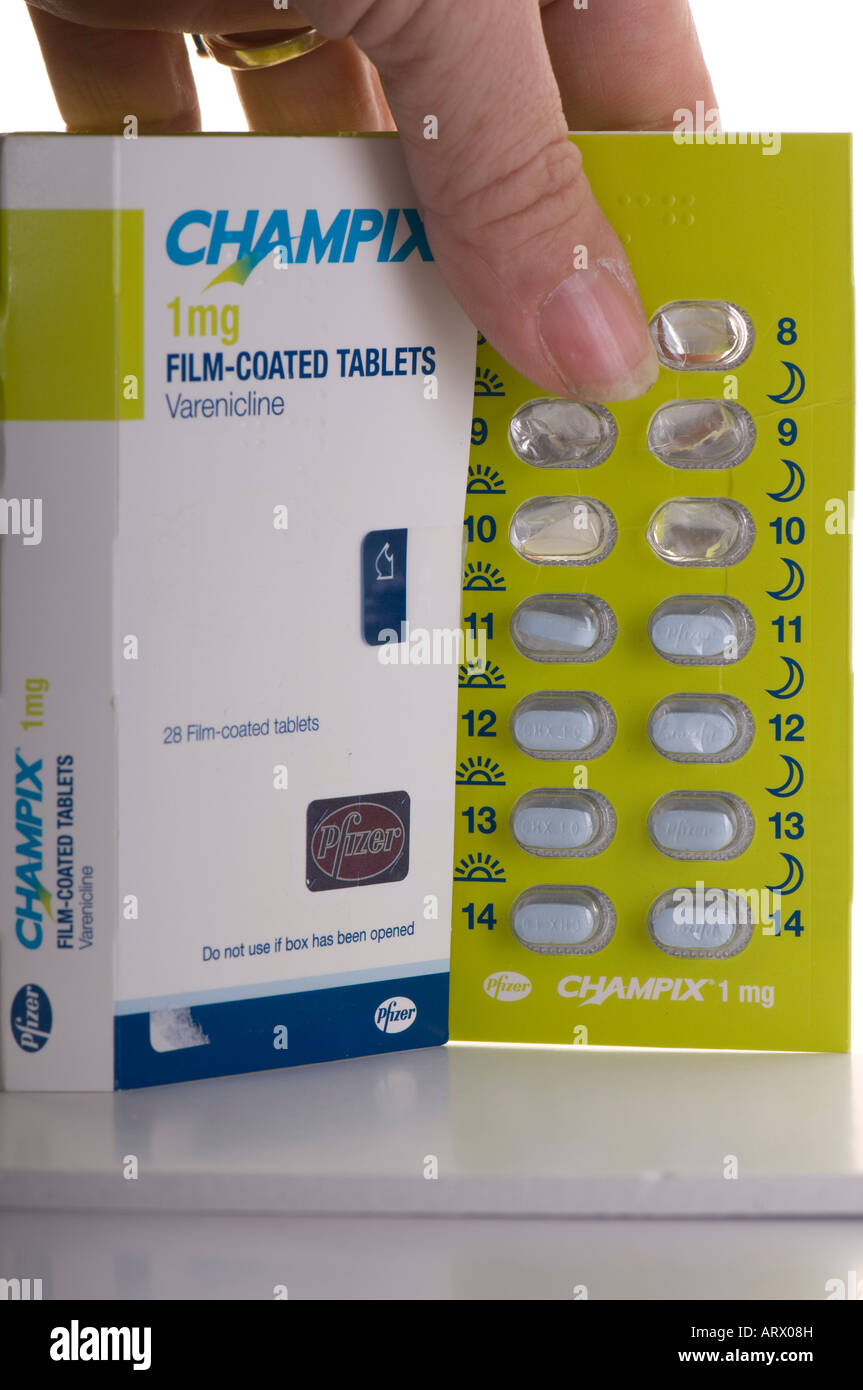 Les Comprimes De Champix Pour Arreter De Fumer Photo Stock Alamy
