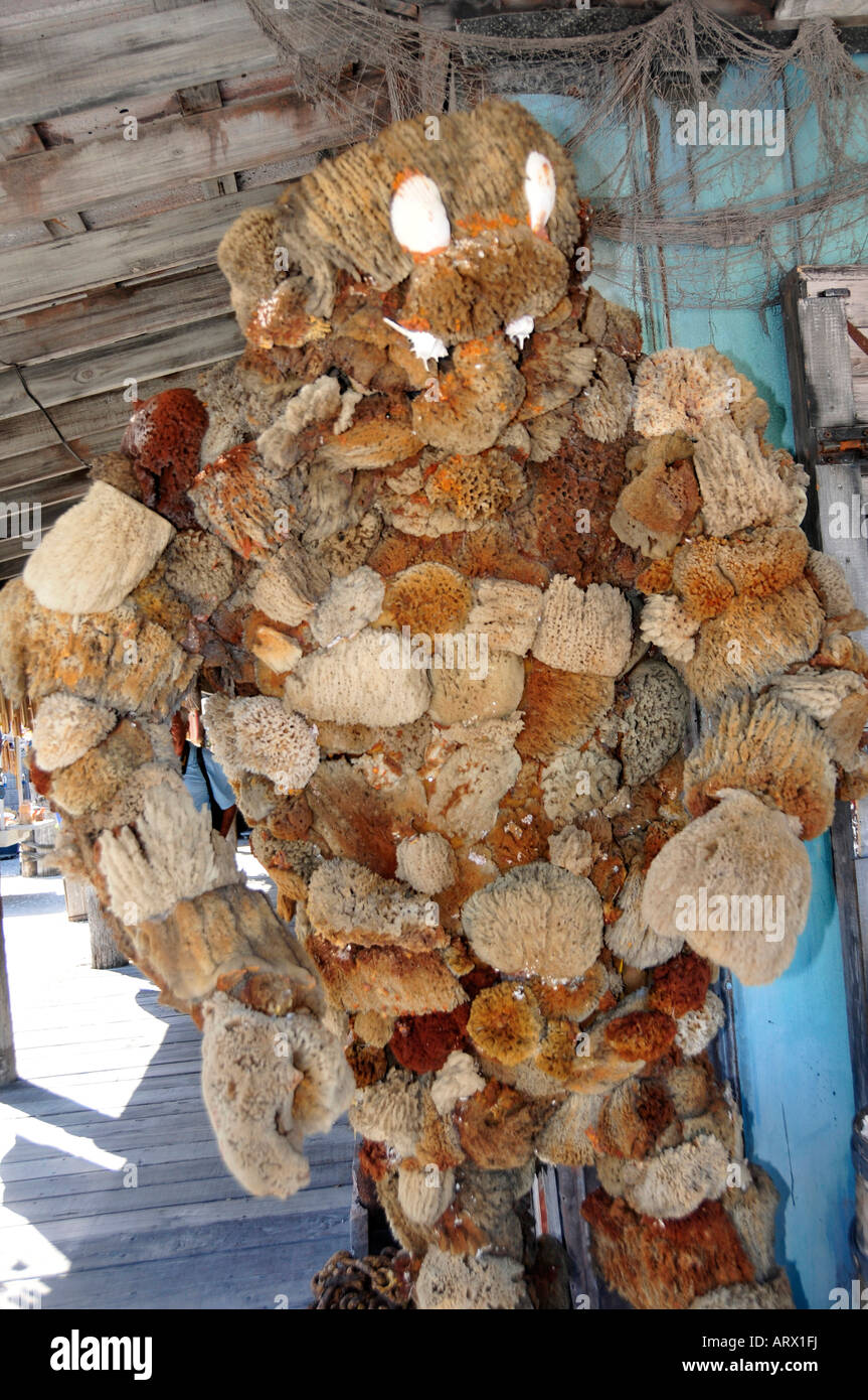 Plongeur fabriqué à partir d'éponges à Key West en Floride US États-Unis FL Banque D'Images