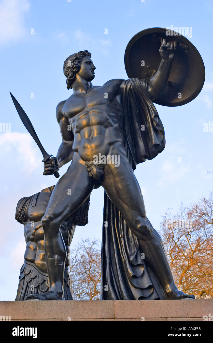 Statue d'Achille à Hyde Park Corner London England Banque D'Images