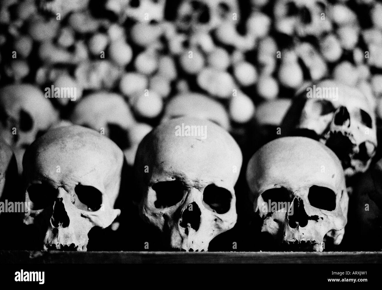 Ossuaire de Sedlec Kostnice crânes de Kutna Hora Banque D'Images