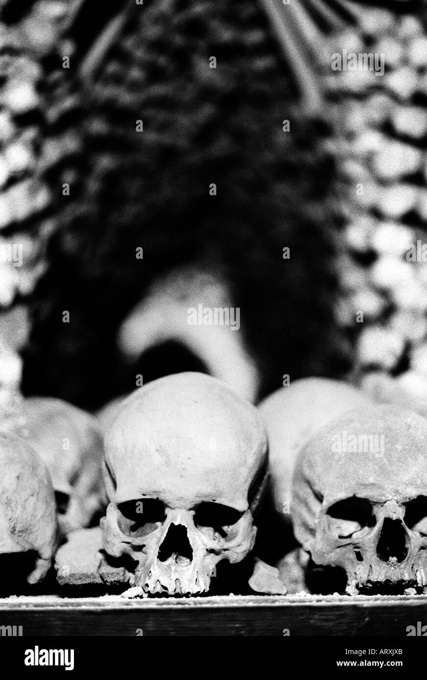 Crânes de Sedlec ossuaire, Kostnice, Kutna Hora Banque D'Images