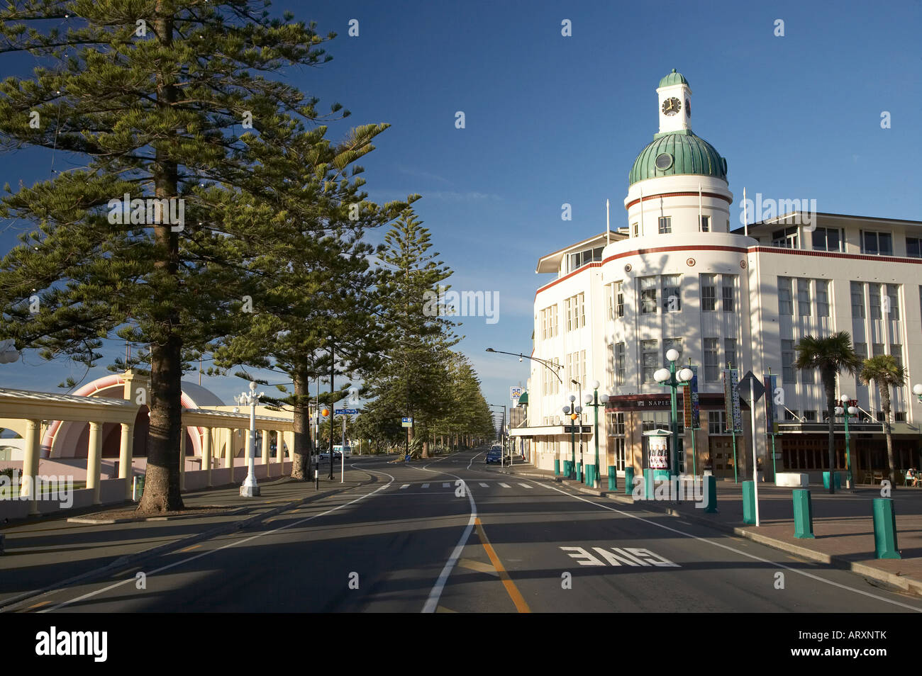 Un bâtiment B Marine Parade Napier, Hawkes Bay, île du Nord Nouvelle-zélande Banque D'Images