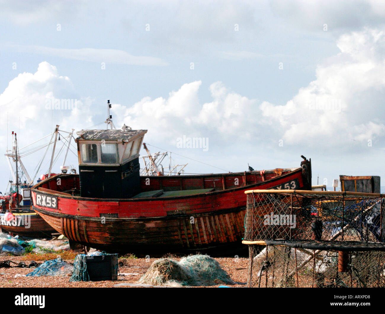 Bateau de pêche Hastings Banque D'Images