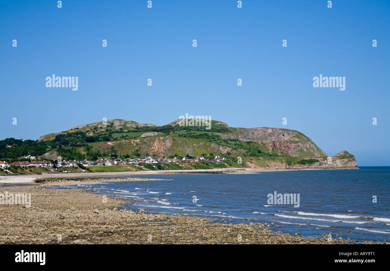 Peu d'Ormes Chef de baie de Penrhyn Rhos on Sea North Wales UK Banque D'Images