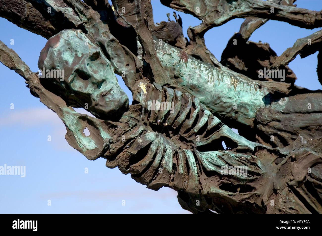 Détail de famine Memorial sculpture Murrisk Co Mayo Banque D'Images