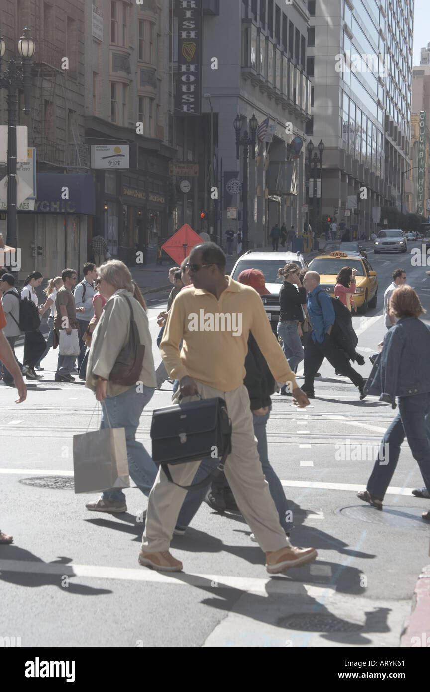 Les acheteurs de la ville de San Francisco Banque D'Images