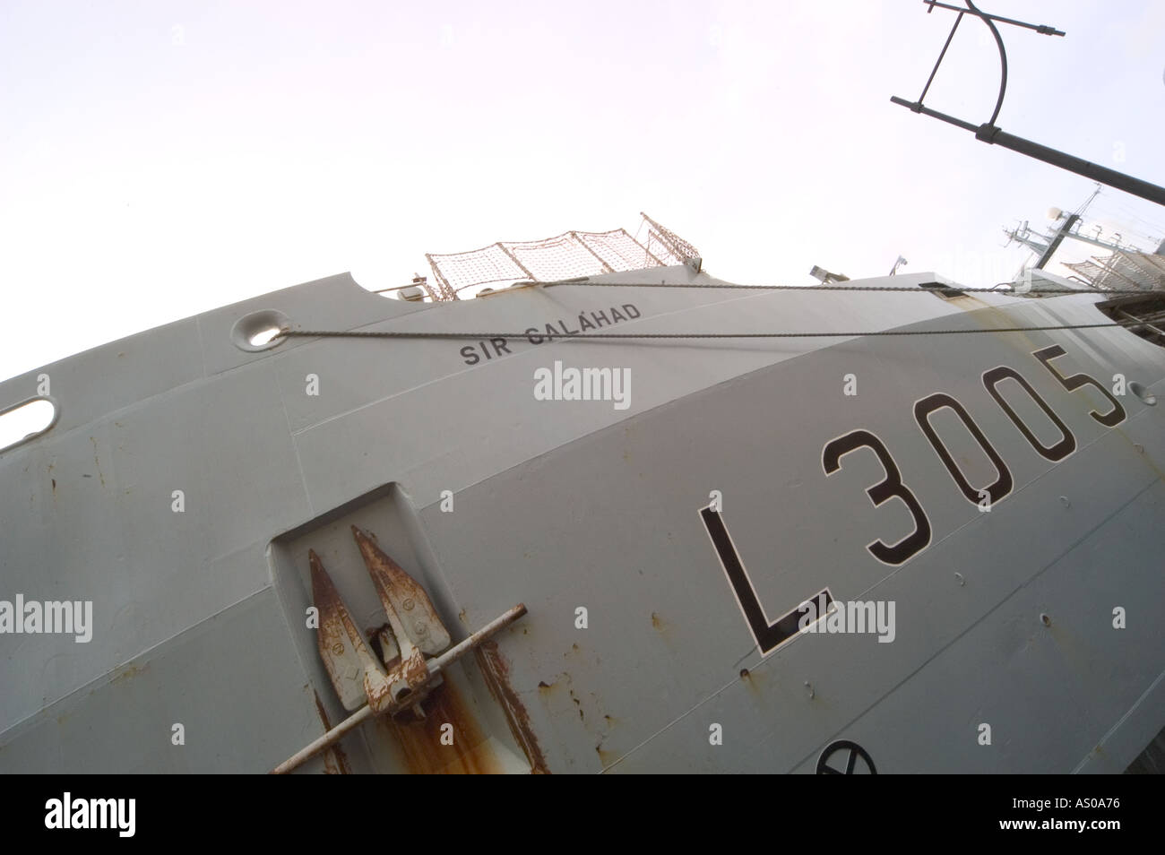 La flotte royale Sir Galahad navire auxiliaire de la baie de Cardiff au Pays de Galles Royaume-Uni Grande-Bretagne Banque D'Images