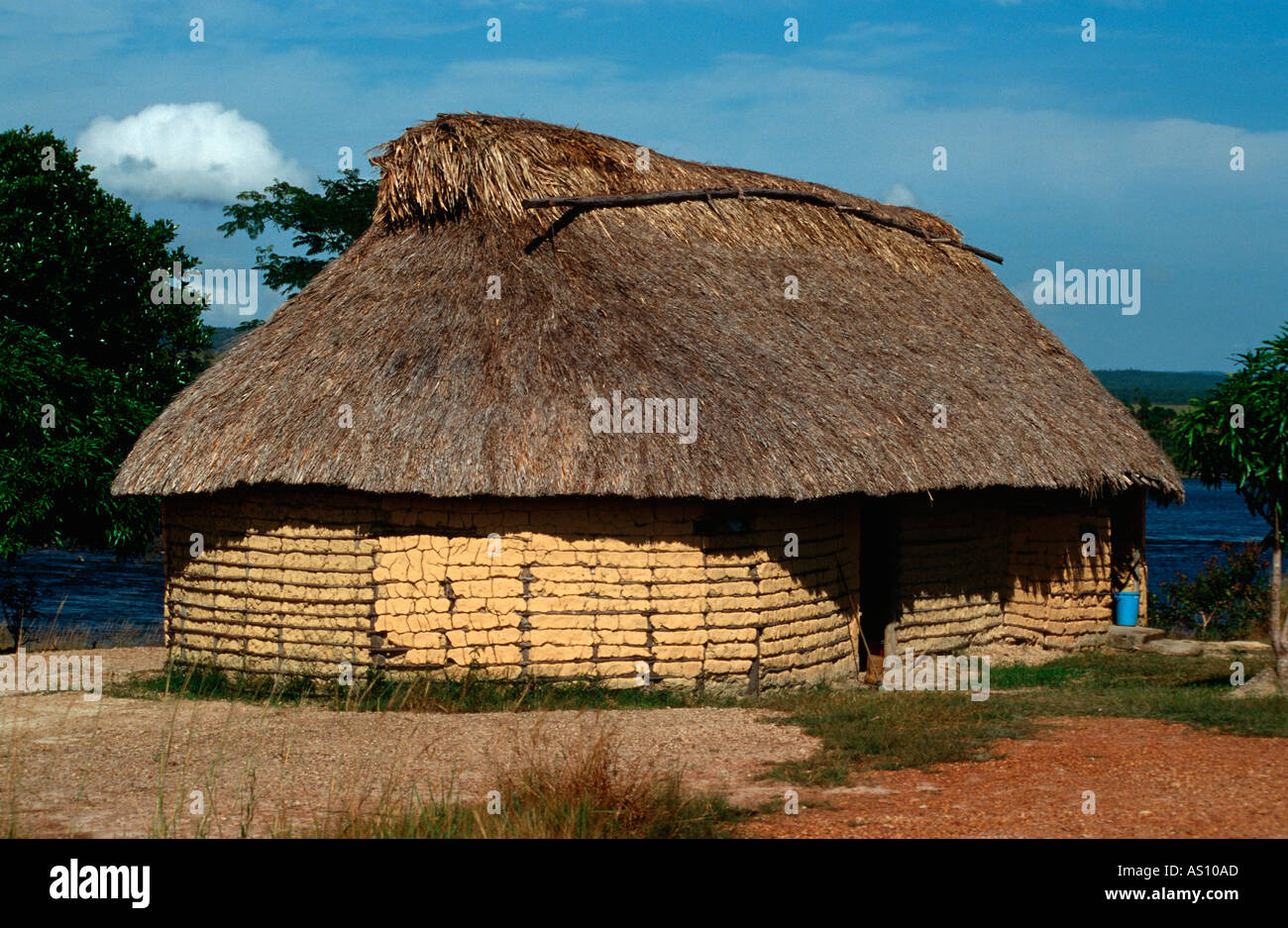 Les Indiens Pemon house en Canaima Venezuela Banque D'Images