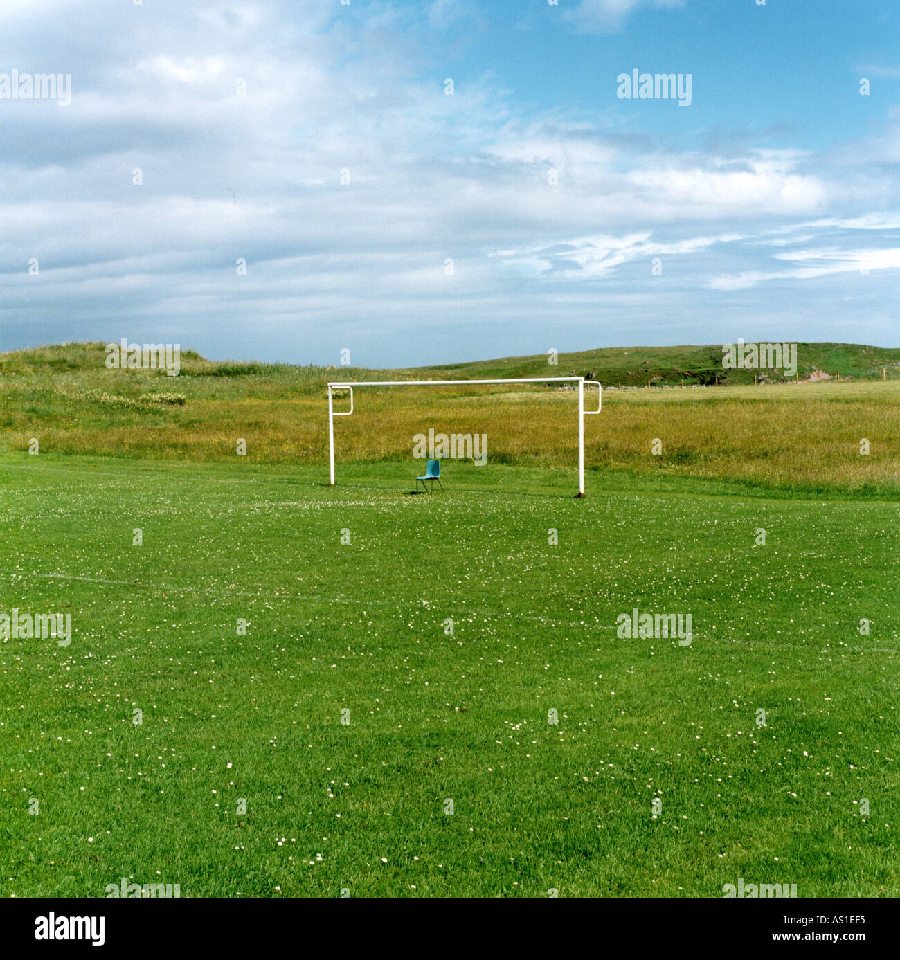 Terrain de soccer dans le domaine Banque D'Images