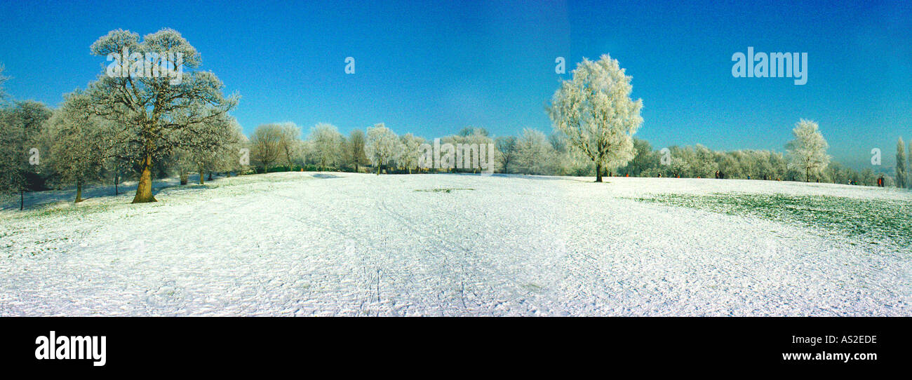 Heaton park Manchester UK Europe snow Banque D'Images